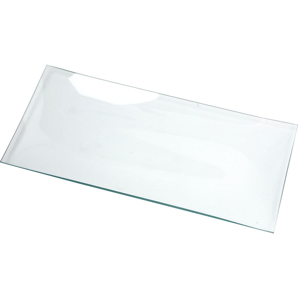 Creativ Company Glasplatte 55963 – 12er Set, 27 × 13 cm, Glas, Transparent