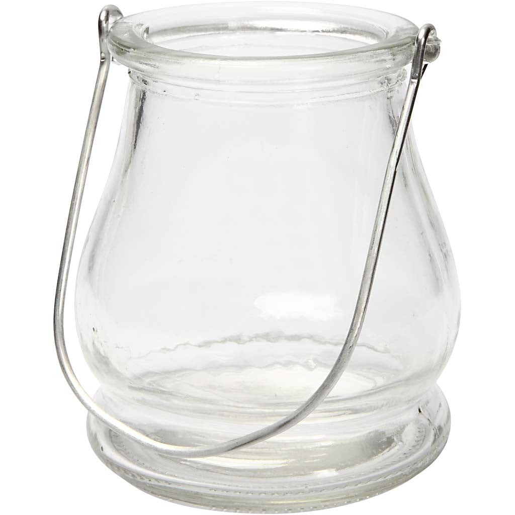 Creativ Company Laterne – Glas, transparent – Ø 9 × 10 cm – 12-teilig
