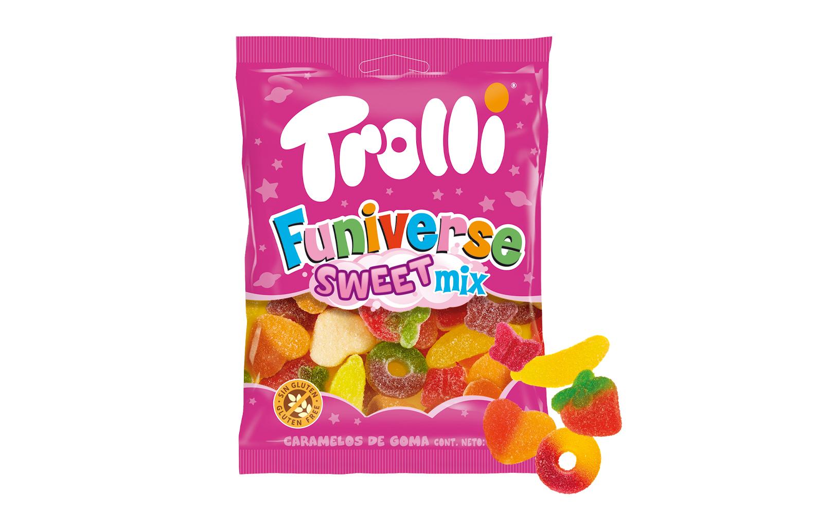 Trolli Funiverse Sweet Mix Gummibonbons – Früchte – 100 g