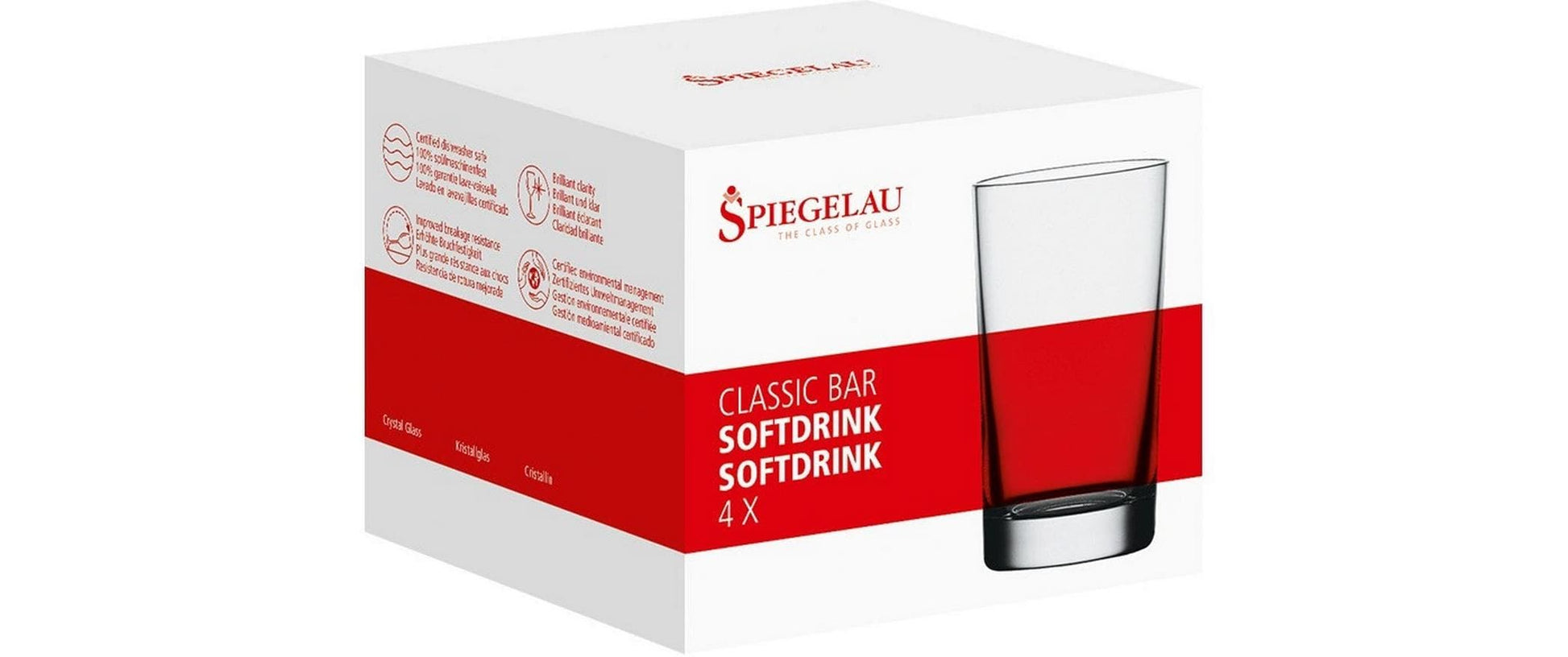 Spiegelau Classic Bar Trinkgläser – 4er Set, 285 ml, Ø 7,1 cm, Kristallglas, Transparent, spülmaschinenfest