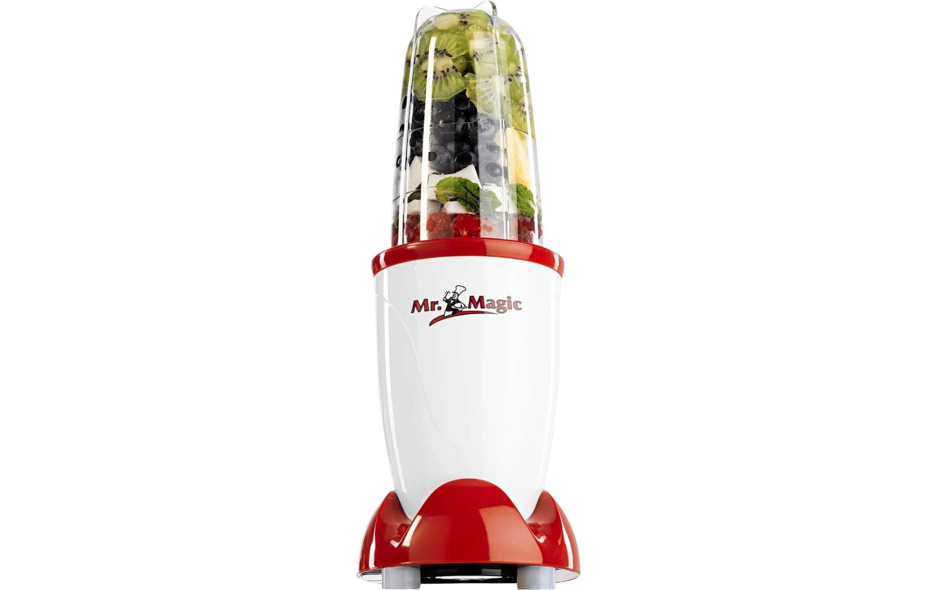 Gourmetmaxx Smoothie-Mixer Mr. Magic – 0,5 l, 250 W, spülmaschinenfest – rot/weiss