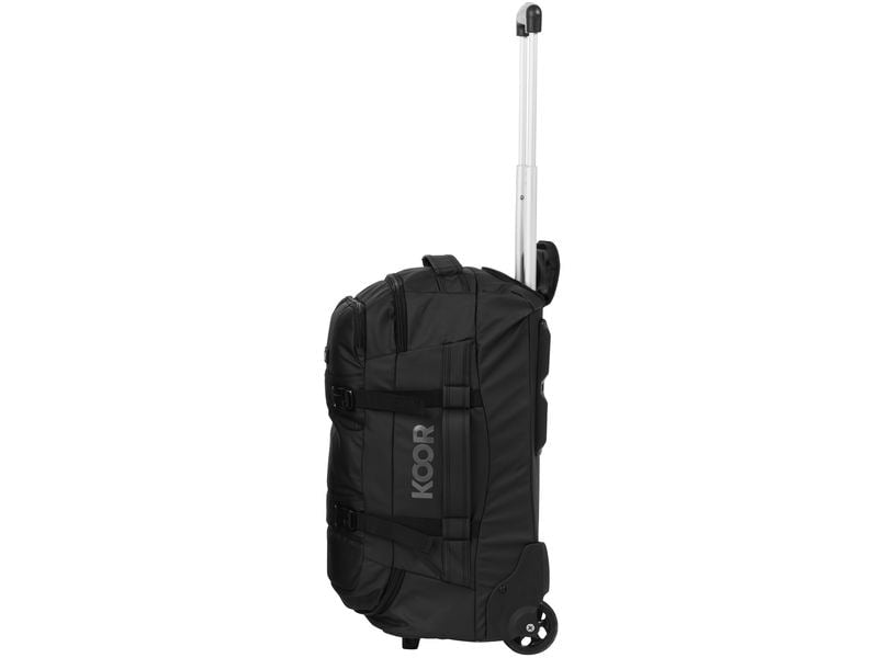 KOOR Handgepäck-Trolley JIIBS 50 – 50 l, Weichschale rPET, 2 Rollen, Schwarz, 32 × 55 × 24 cm