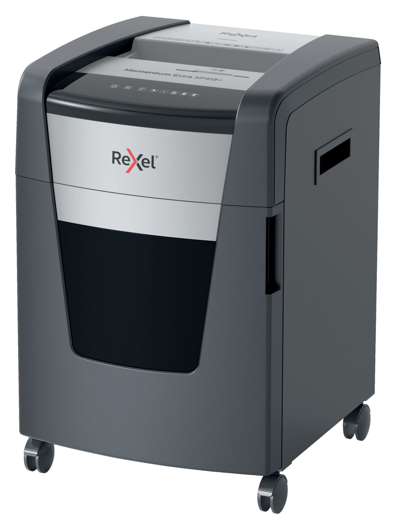 Rexel Momentum Extra XP418+ – Aktenvernichter, DIN P-4, Partikelschnitt 4 × 35 mm, 18 Blatt, 45 l, A4