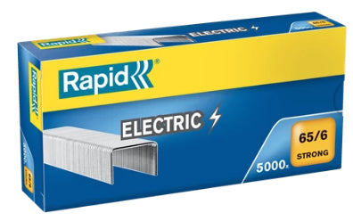 Rapid Heftklammern 65/6 – für Rapid 65E – 20 Blatt – Metall, silber – 5000 Stk.
