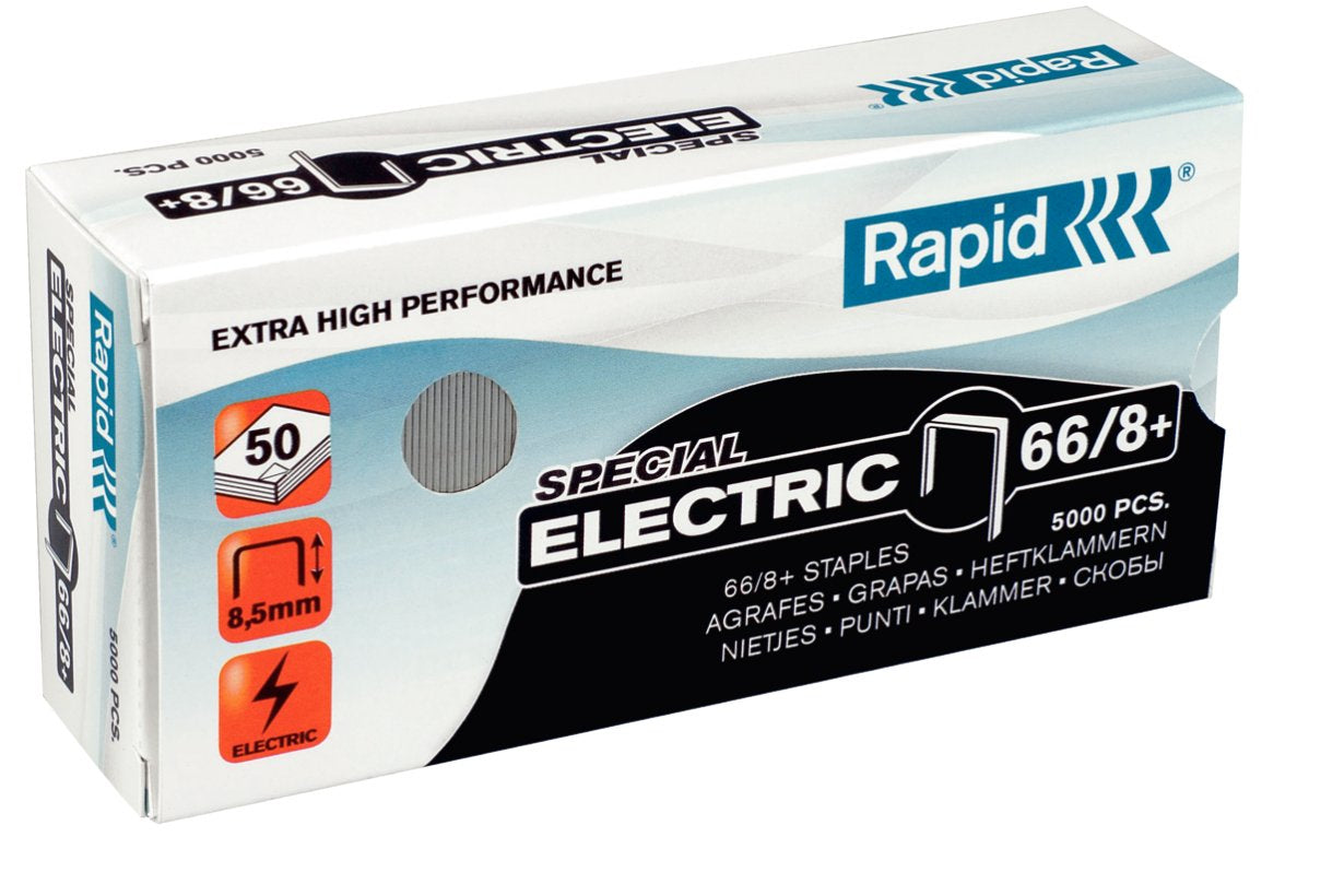 Rapid Heftklammern 66/8 – 8 mm – Metall, silber – 5000 Stk.