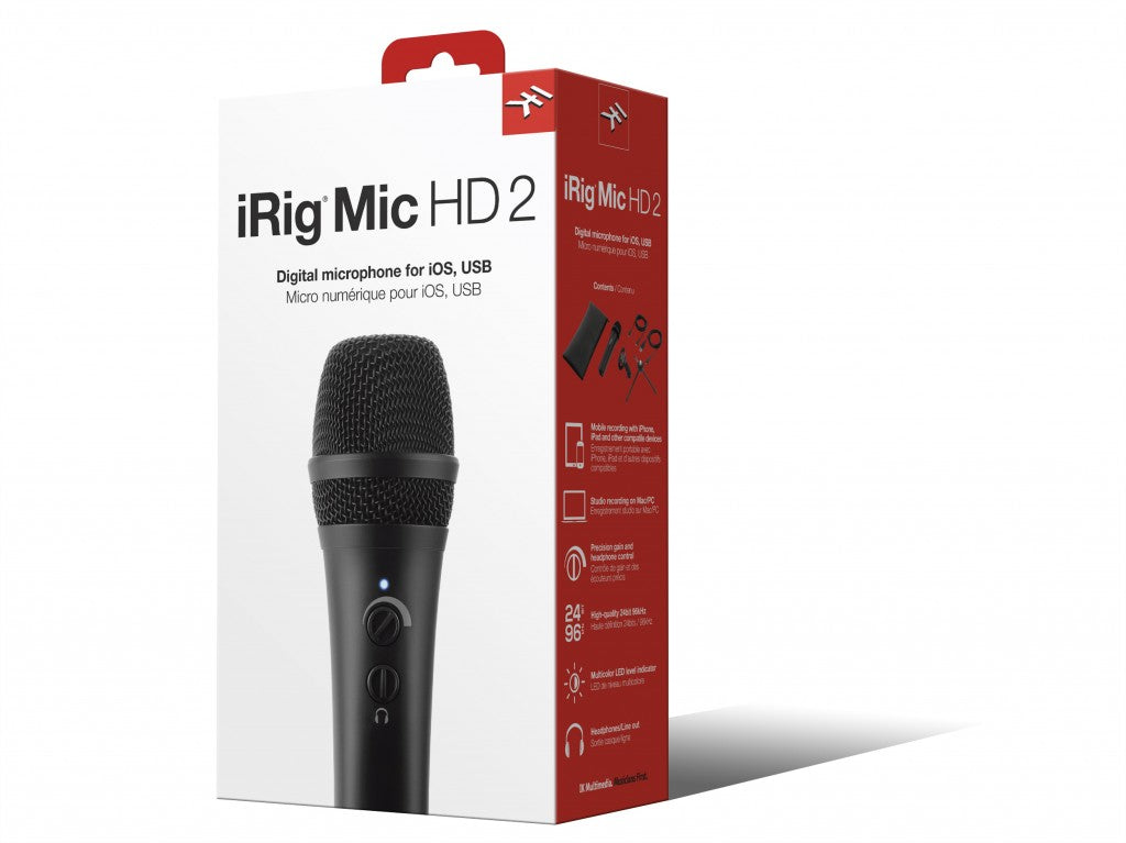 IK Multimedia iRig Mic HD 2 – Smartphone-Mikrofon, Schwarz