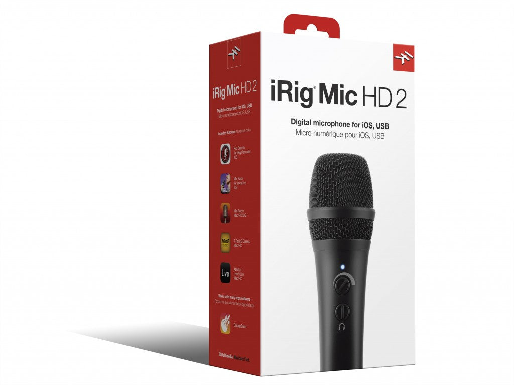 IK Multimedia iRig Mic HD 2 – Smartphone-Mikrofon, Schwarz