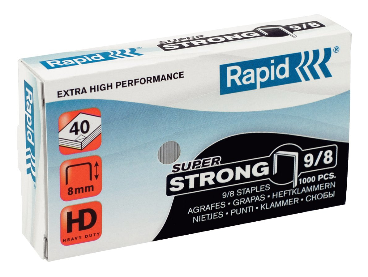 Rapid Heftklammern – für HD9, HD49, HD70 und andere – 8 mm – Metall, silber – 5000 Stück