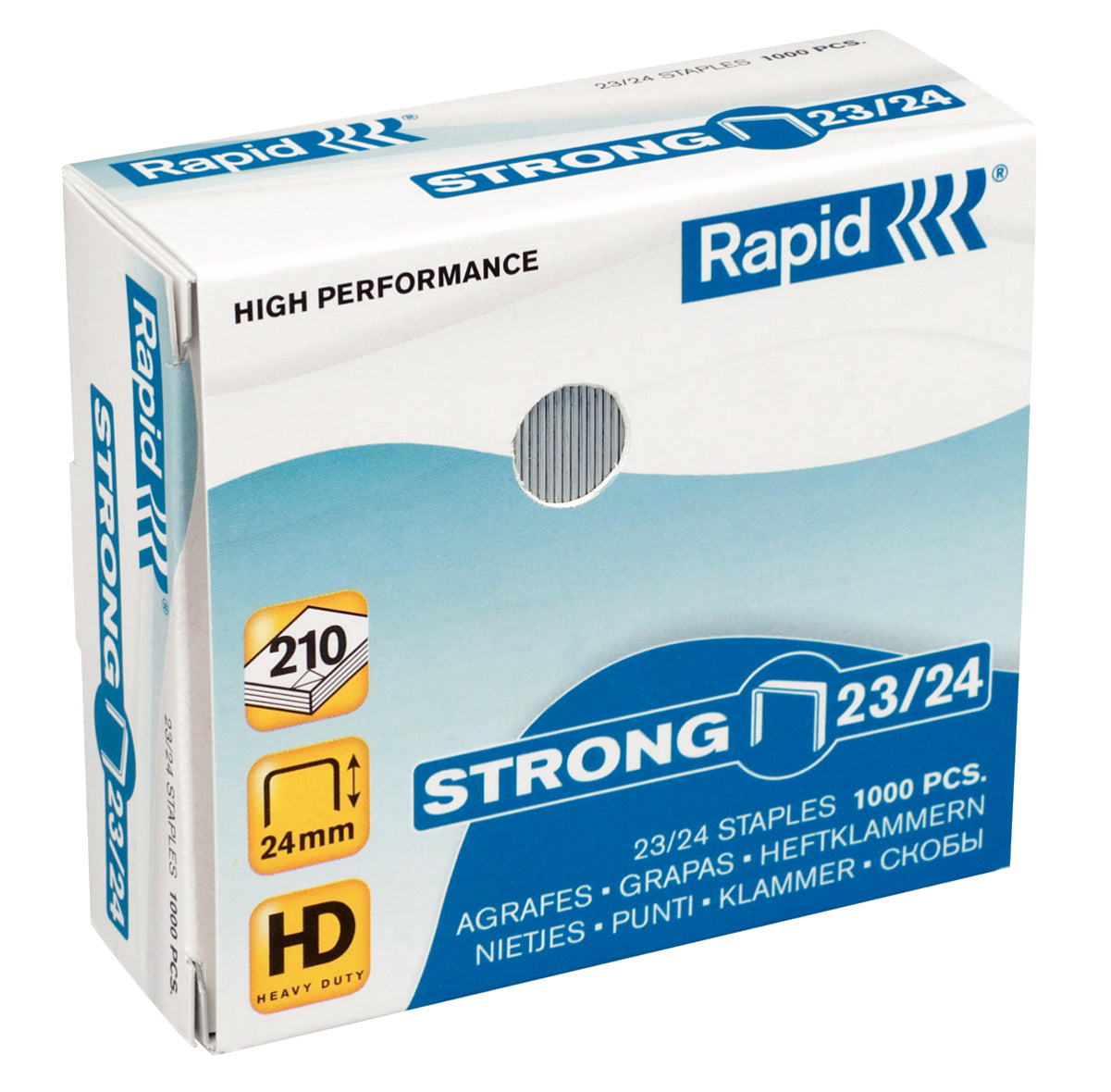Rapid Heftklammern – 23/24, 210 Blatt, 1’000 Stück, verzinkt – für HD210