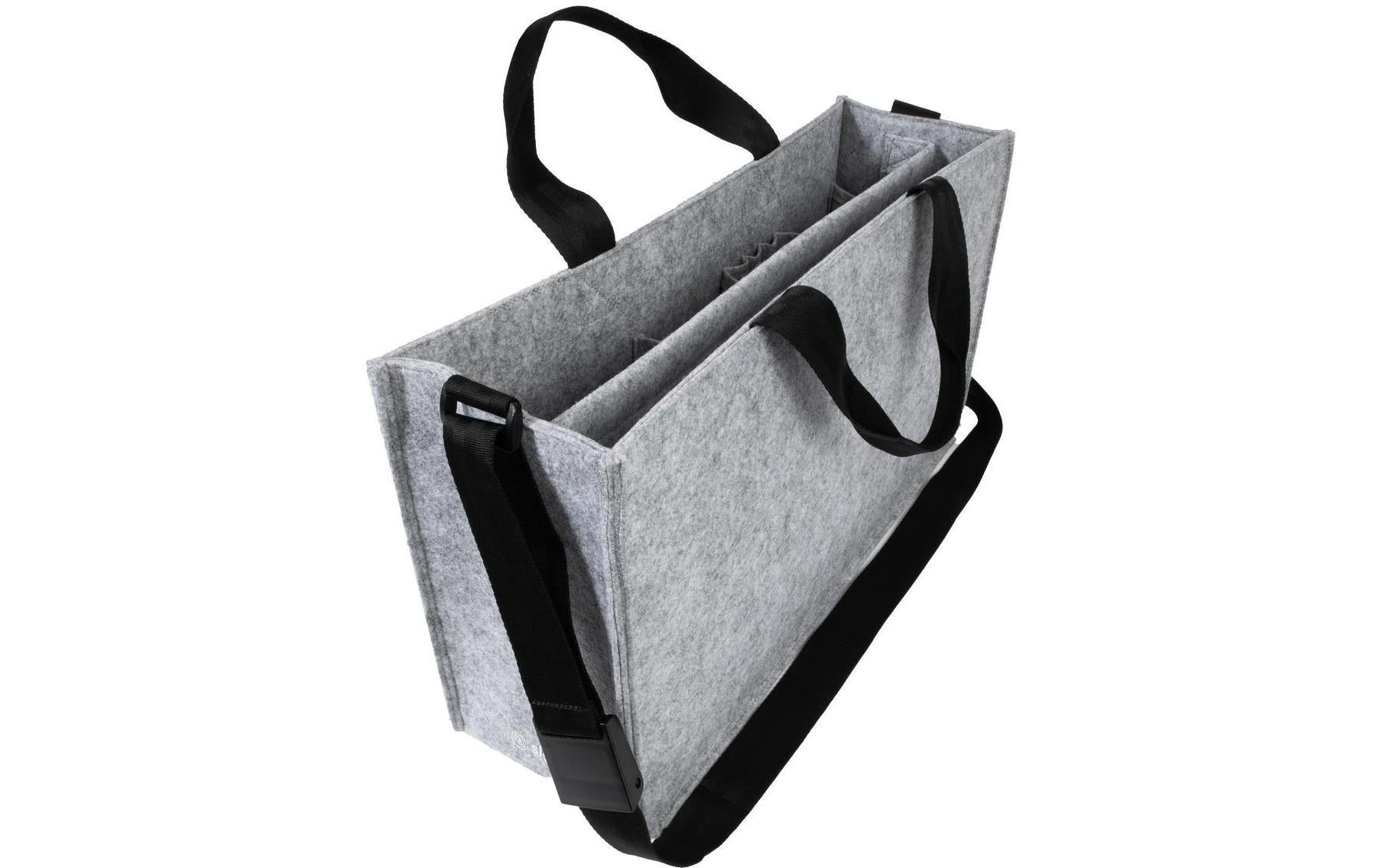 Sigel Tragetasche Desk Sharing Bag Classic L – 21 l, rPET-Filz, Hellgrau, 50 × 28 × 15 cm