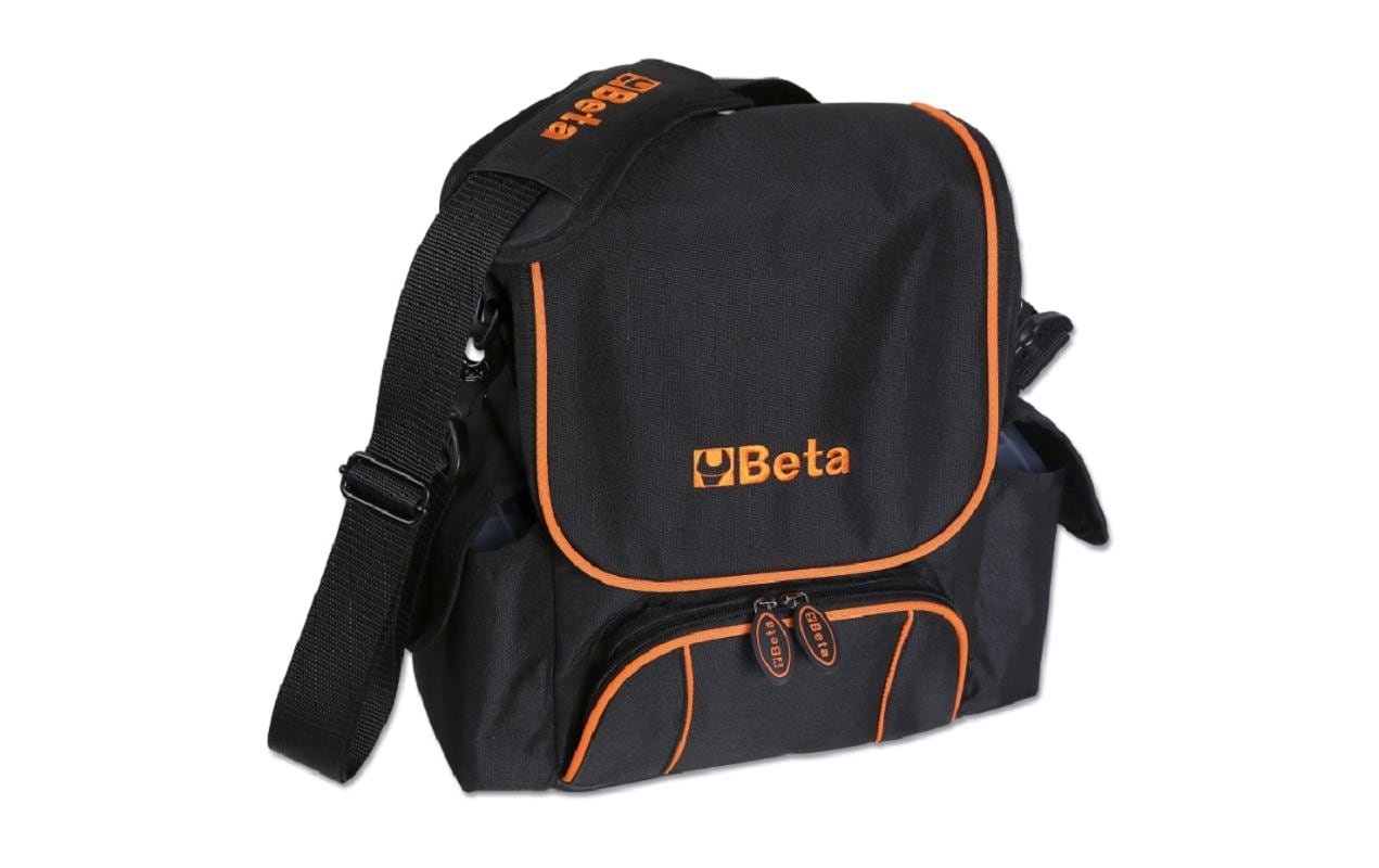 Beta C3 Werkzeugtasche – leer, mit Schultergurt, mit Reissverschlusstaschen schwarz B 230 × H 320 × T 110 mm