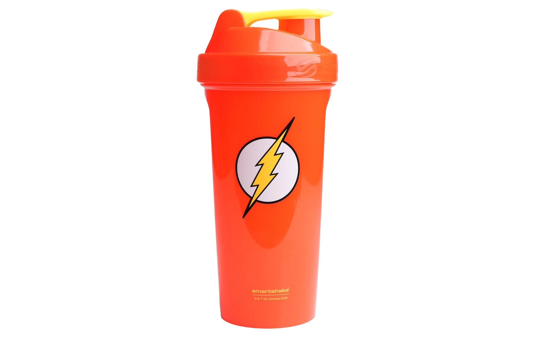 Smartshake Lite The Flash Trinkflasche 800 ml – Kunststoff, Schraubdeckel, Orange
