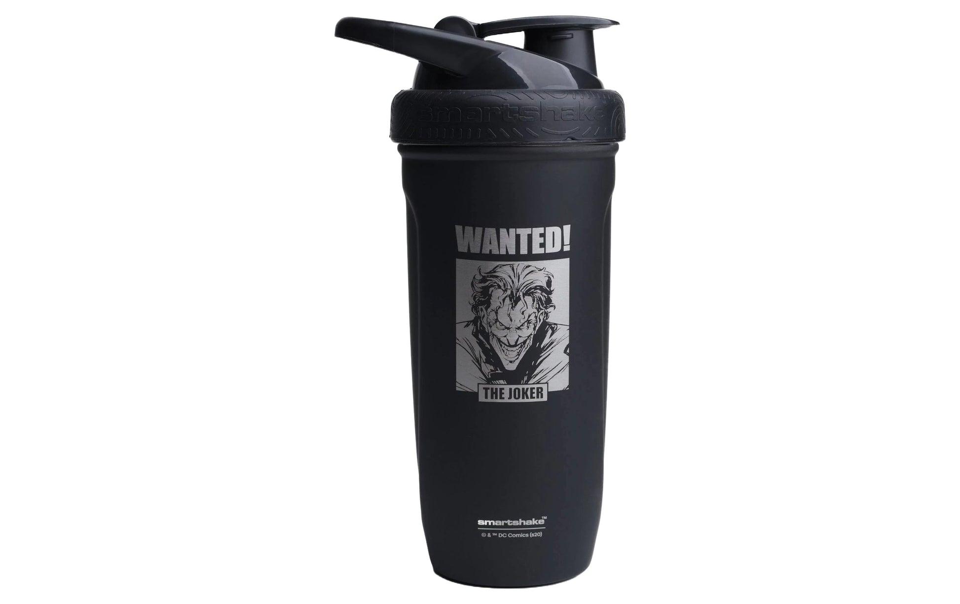Smartshake Trinkflasche Reforce – 9 dl – Edelstahl, Sportdeckel, auslaufsicher, BPA-frei – The Joker Wanted