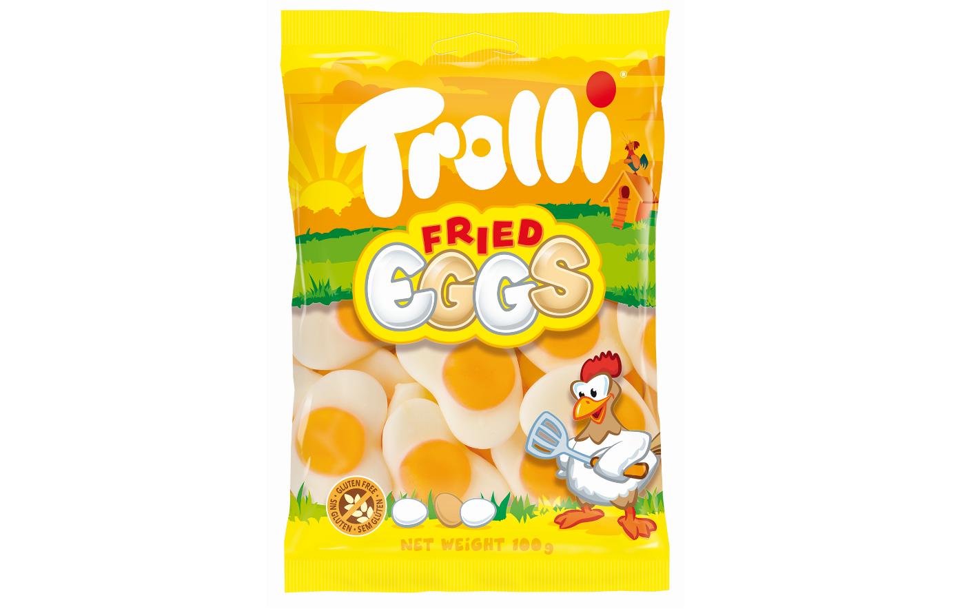 Trolli Fried Eggs Gummibonbons – Erdbeere – 100 g