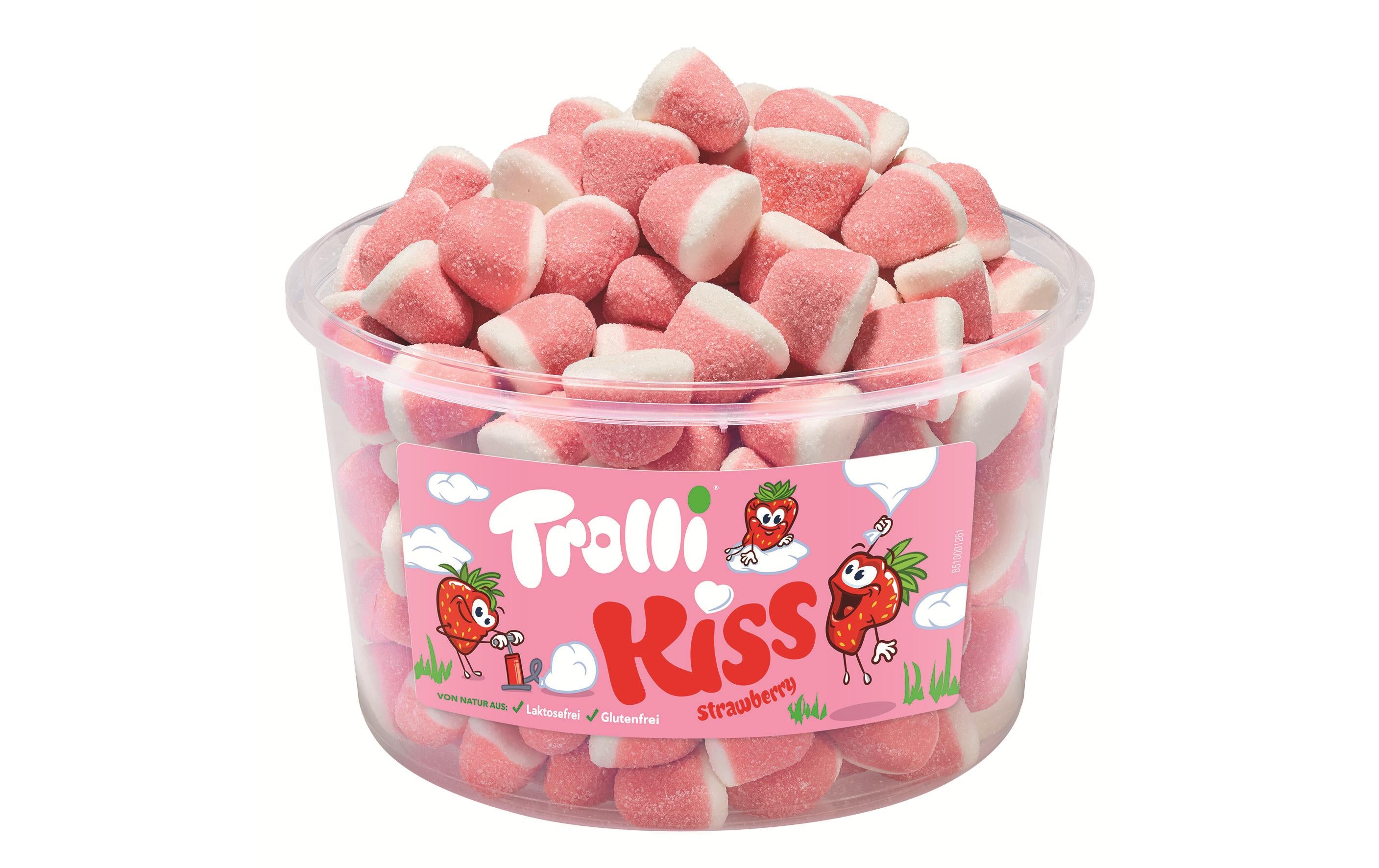 Trolli Kiss Gummibonbons – Erdbeere – 975 g
