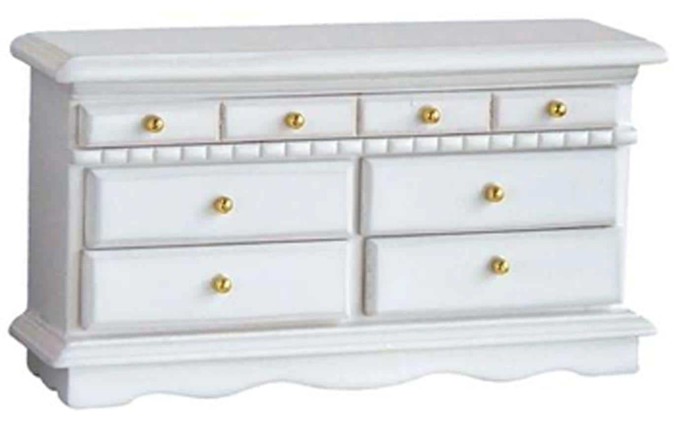 Bottsa Holzrohling Kommode, 12 × 7 cm, weiss