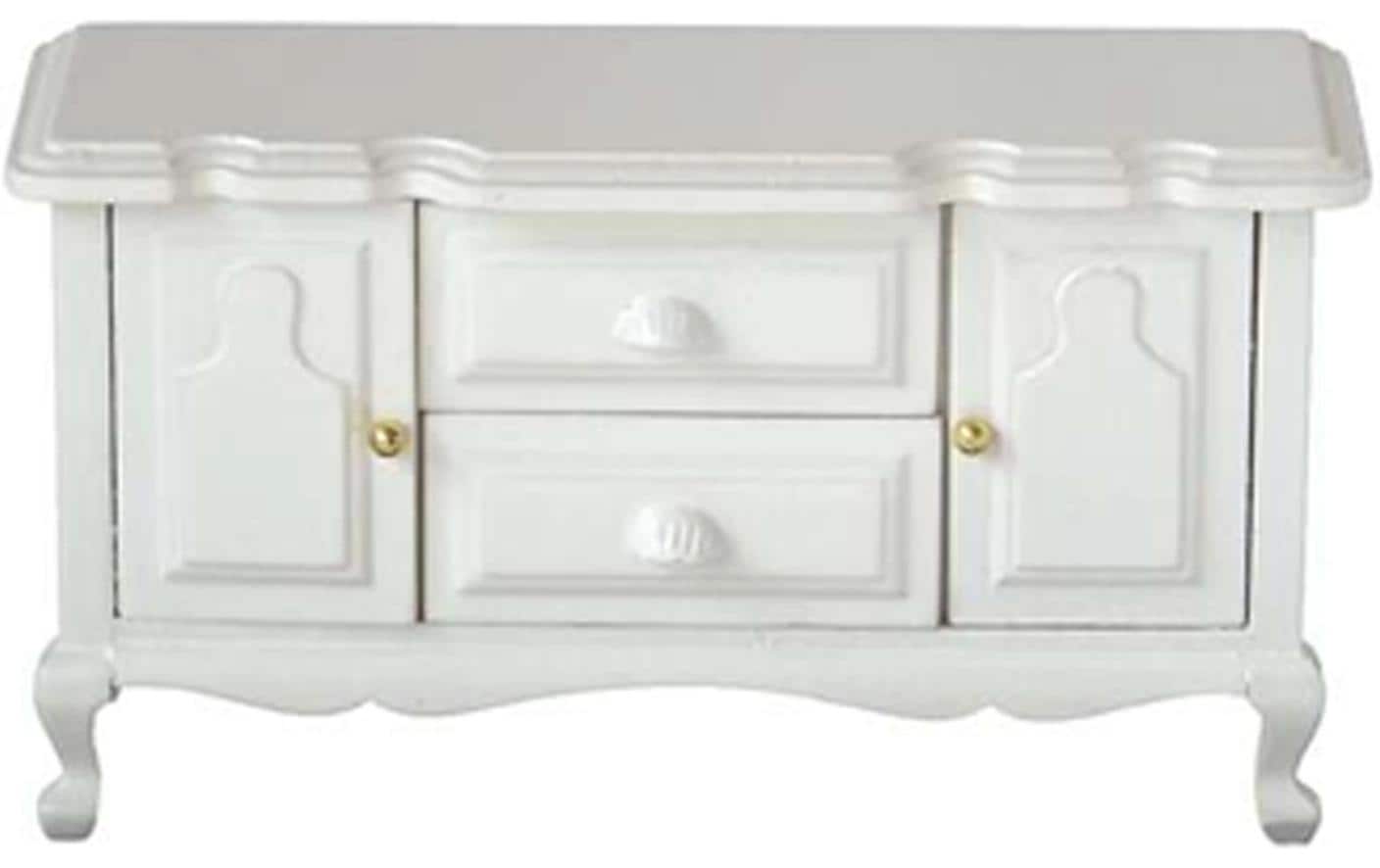 Bottsa Holzrohling Mini-Figur Sideboard, 12 × 4 × 7 cm, 1 Stk, weiss