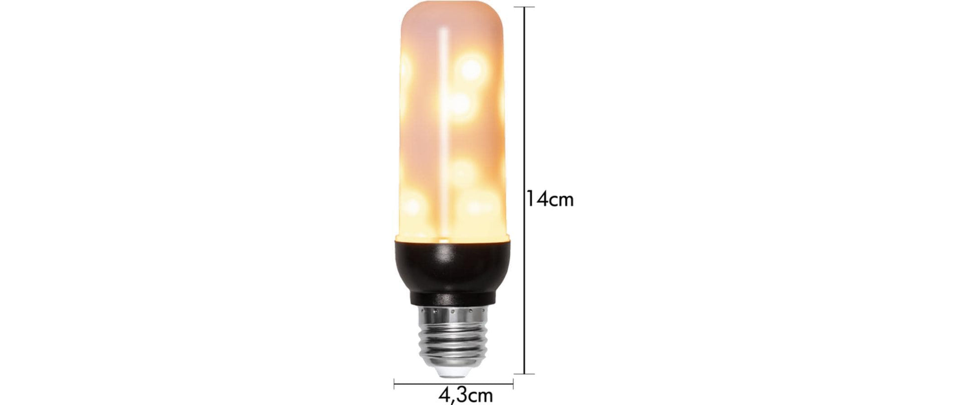 Star Trading LED-Leuchtmittel E27 Flammenlampe – 80 lm, 3,94 W, Warmweiss 1800 K – IP20 – 1 Stk.