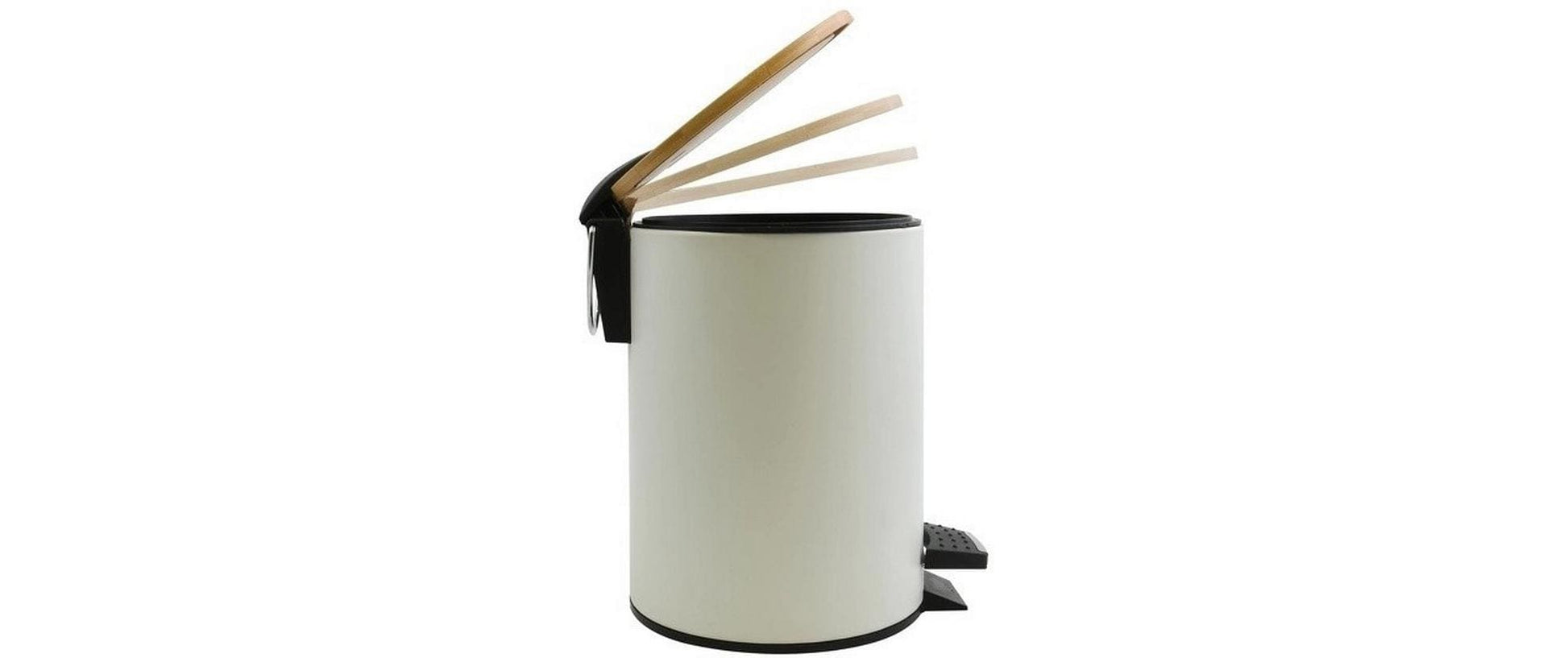 Spirella Papierkorb – 3 l, mit Deckel – Stahl, weiss – Ø 170 × H 225 mm