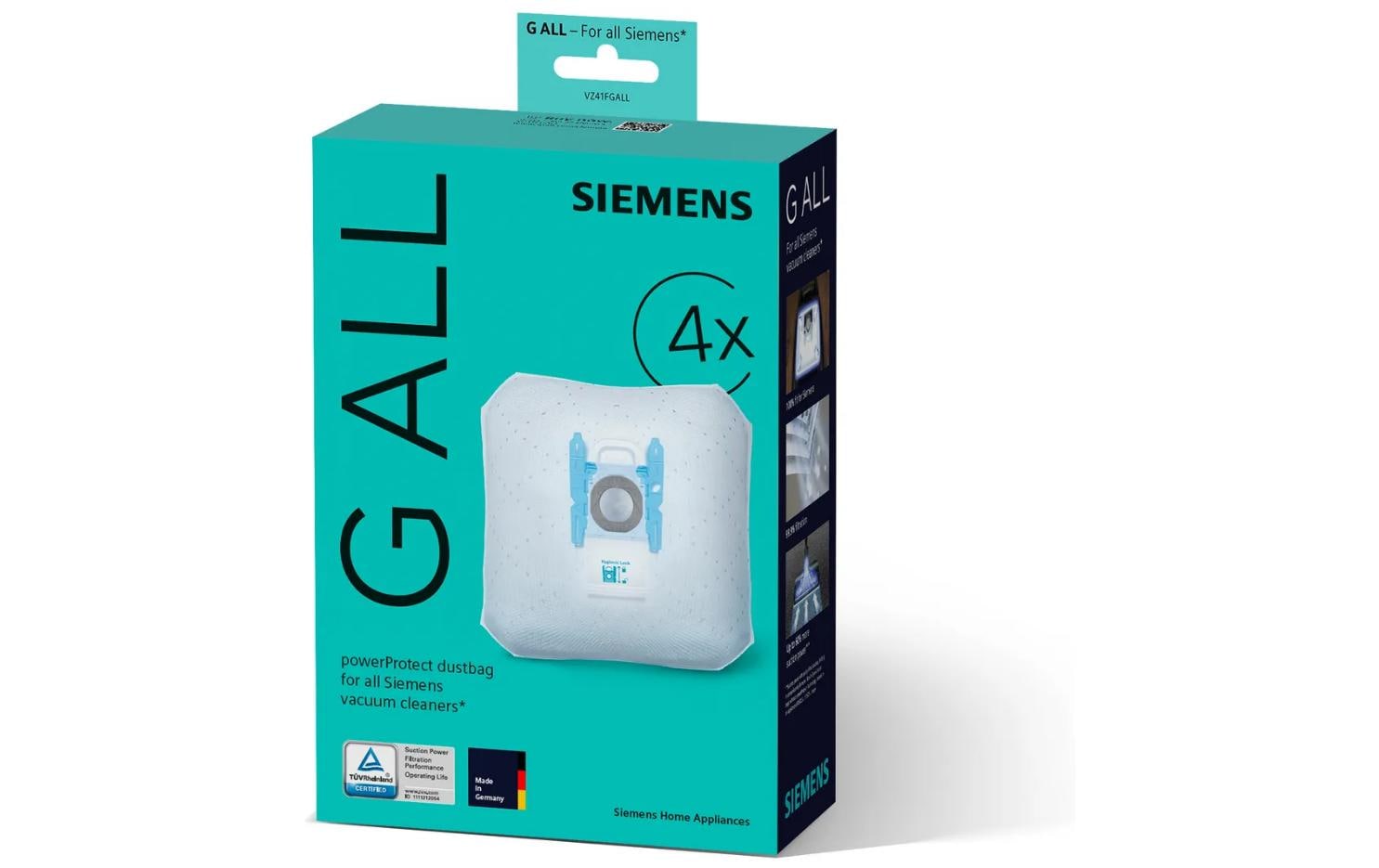 Siemens Staubbeutel Typ G – 4 Stück, für Siemens BSGL2/BSGL3/VS04 und andere