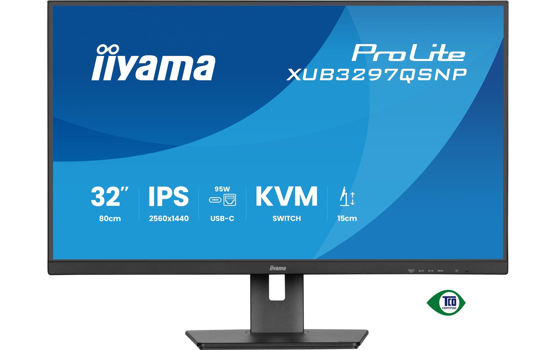 iiyama ProLite XUB3297QSNP-B1 – Monitor, 32" 2560 × 1440 (WQHD), IPS, 350 cd/m²