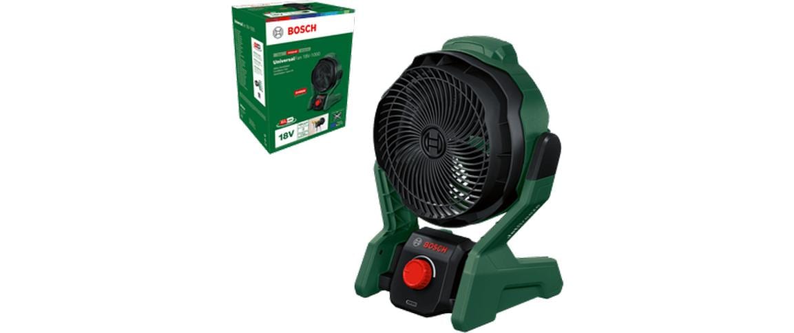Bosch UniversalFan 18V-1000 Bodenventilator – 22,5 cm, 3 Stufen, oszillierend, 70 dB(A)