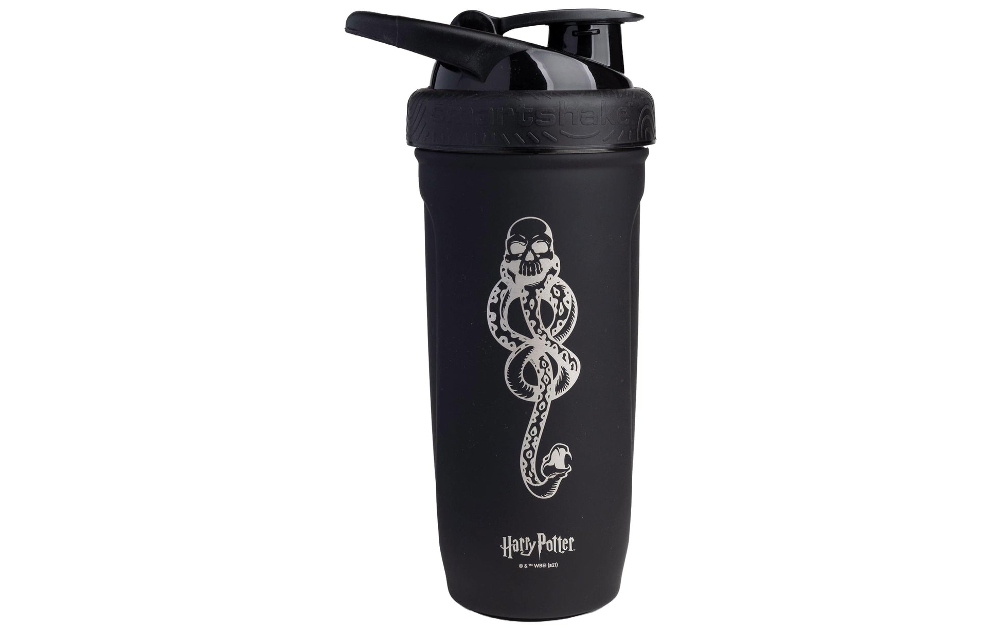 Smartshake Reforce Trinkflasche 700 ml – Edelstahl, Sportdeckel, Schwarz