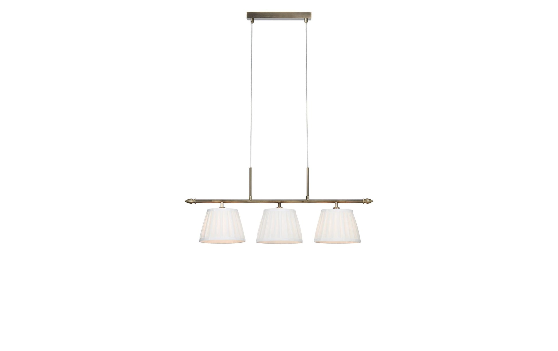 Markslöjd Pendelleuchte Oxford – 82,5 × 20 × 33 cm, 40 W, weiss/ messing, 3-flammig, E14, exkl. Leuchtmittel