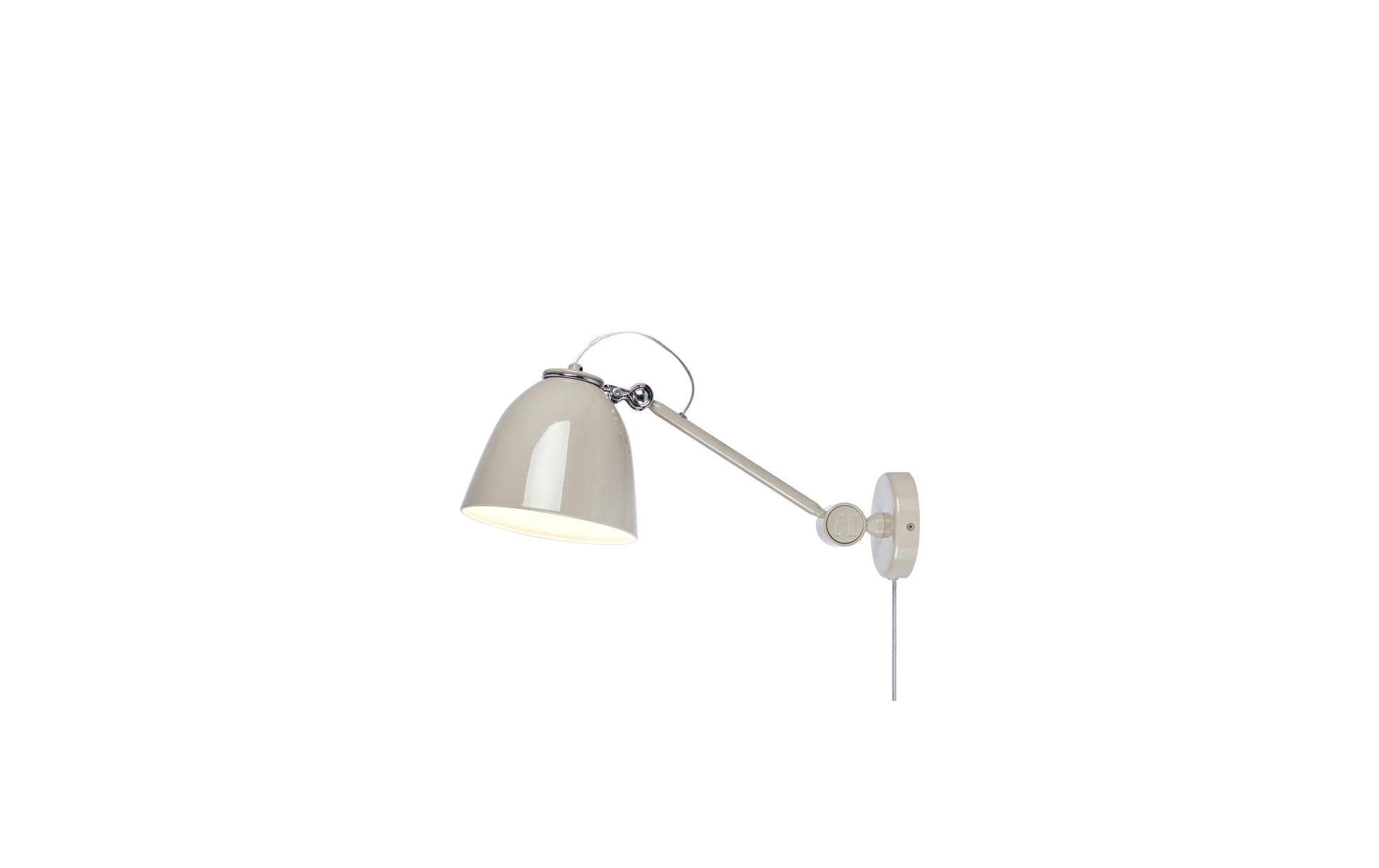 Markslöjd Wandleuchte – Ø 18 cm, 60 W, Grau/Beige, Ein/Aus-Schalter, exkl. E27