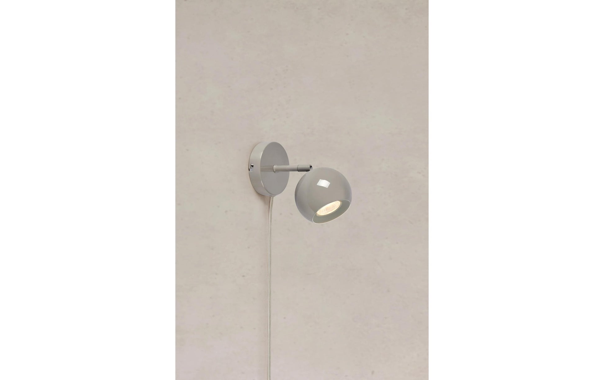 Markslöjd Pop Wandleuchte – Ø 10 × 14 cm, 7 W, exkl. 1× GU10, Ein/Aus-Schalter, Grau