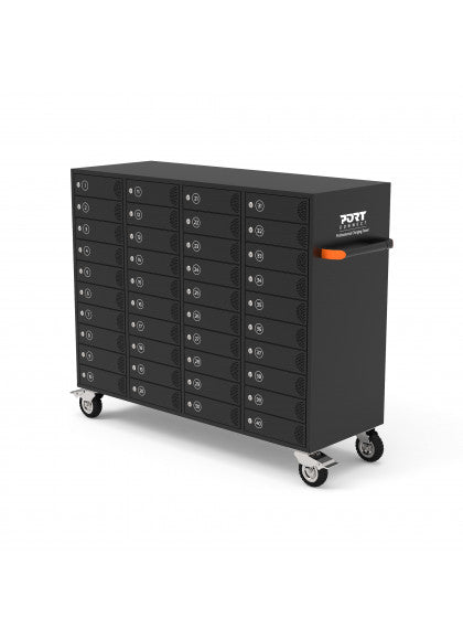 Port Designs 901969 – Ladeschrank für 40 Geräte, bis 14", abschliessbar, mit Rollen, 1'426 × 520 × 1'210 mm