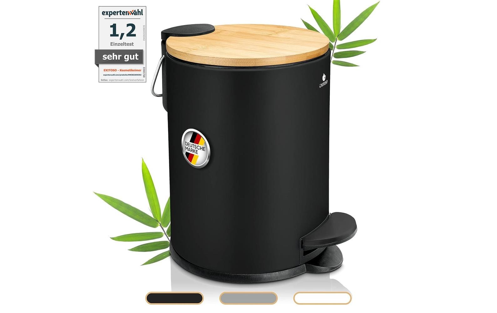 Exitoso Abfalleimer – 3 l, 15794, Schwarz