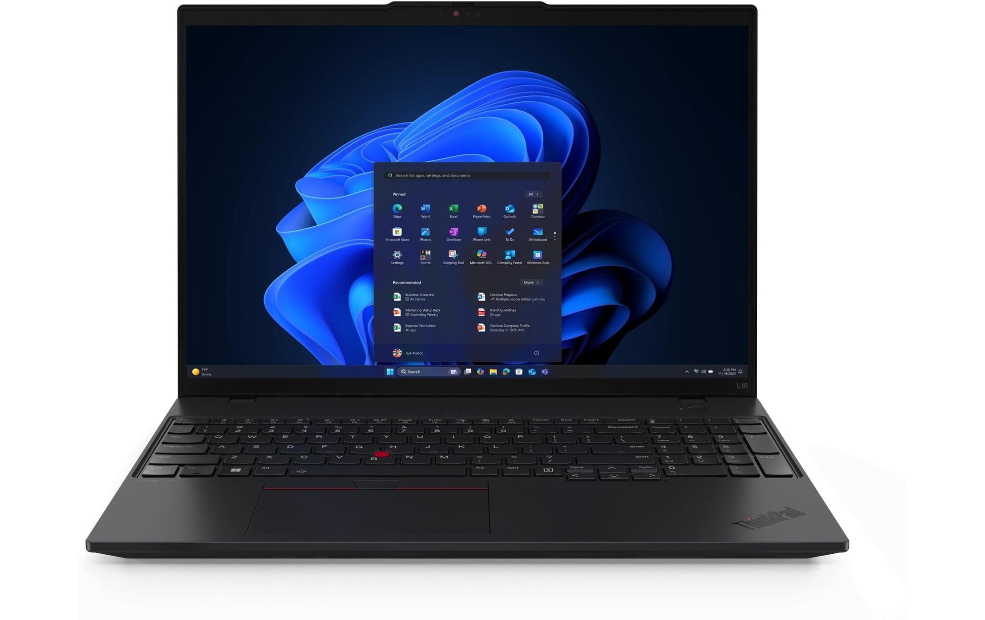 Lenovo ThinkPad L16 Gen 2 (Ultra 7 255U, 40,6 cm (16"), 16 GB, 512 GB) – Laptop, Windows 11 Pro