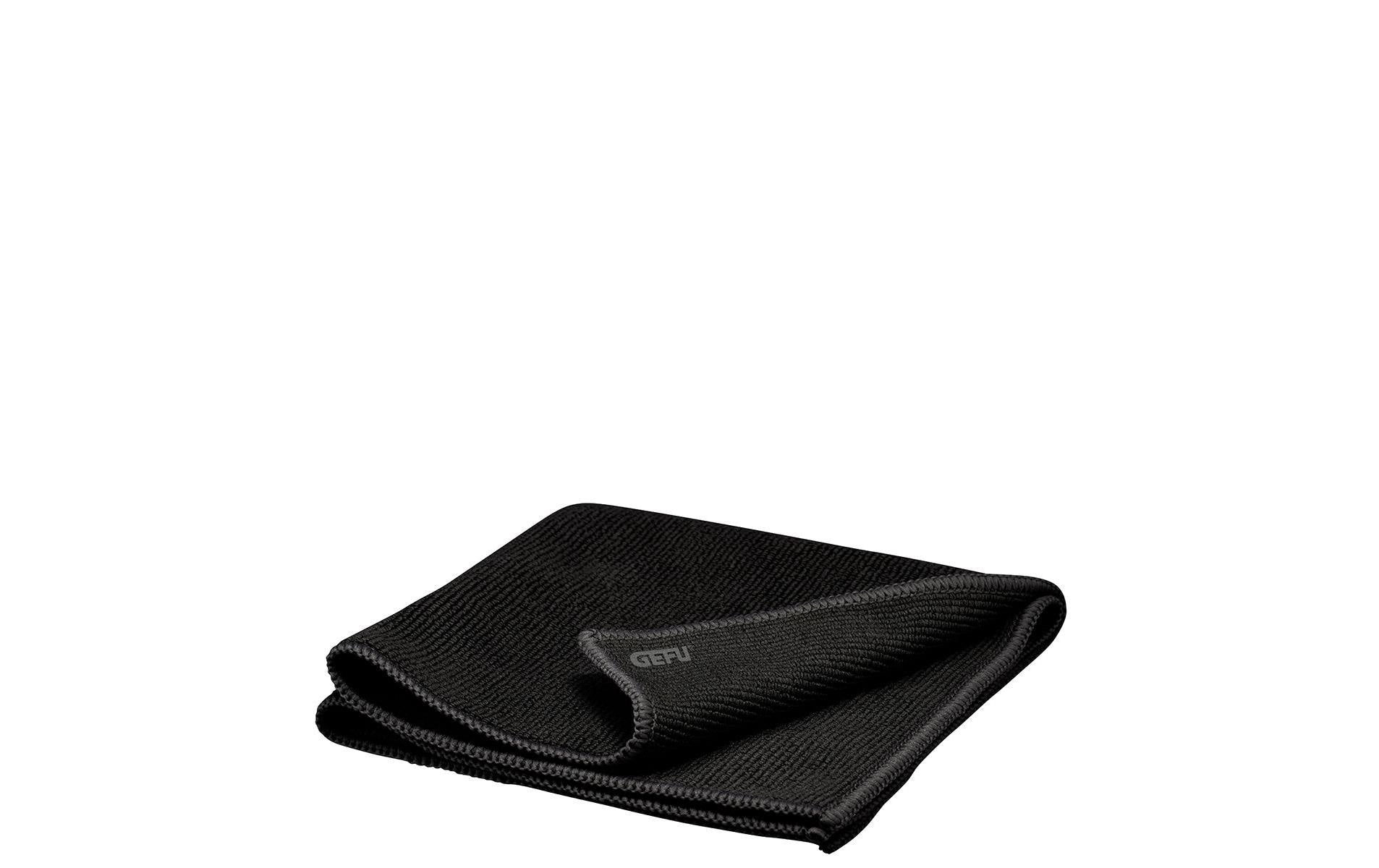 GEFU Mikrofasertuch – schwarz – 30 × 30 cm – Polyester – 2er-Set
