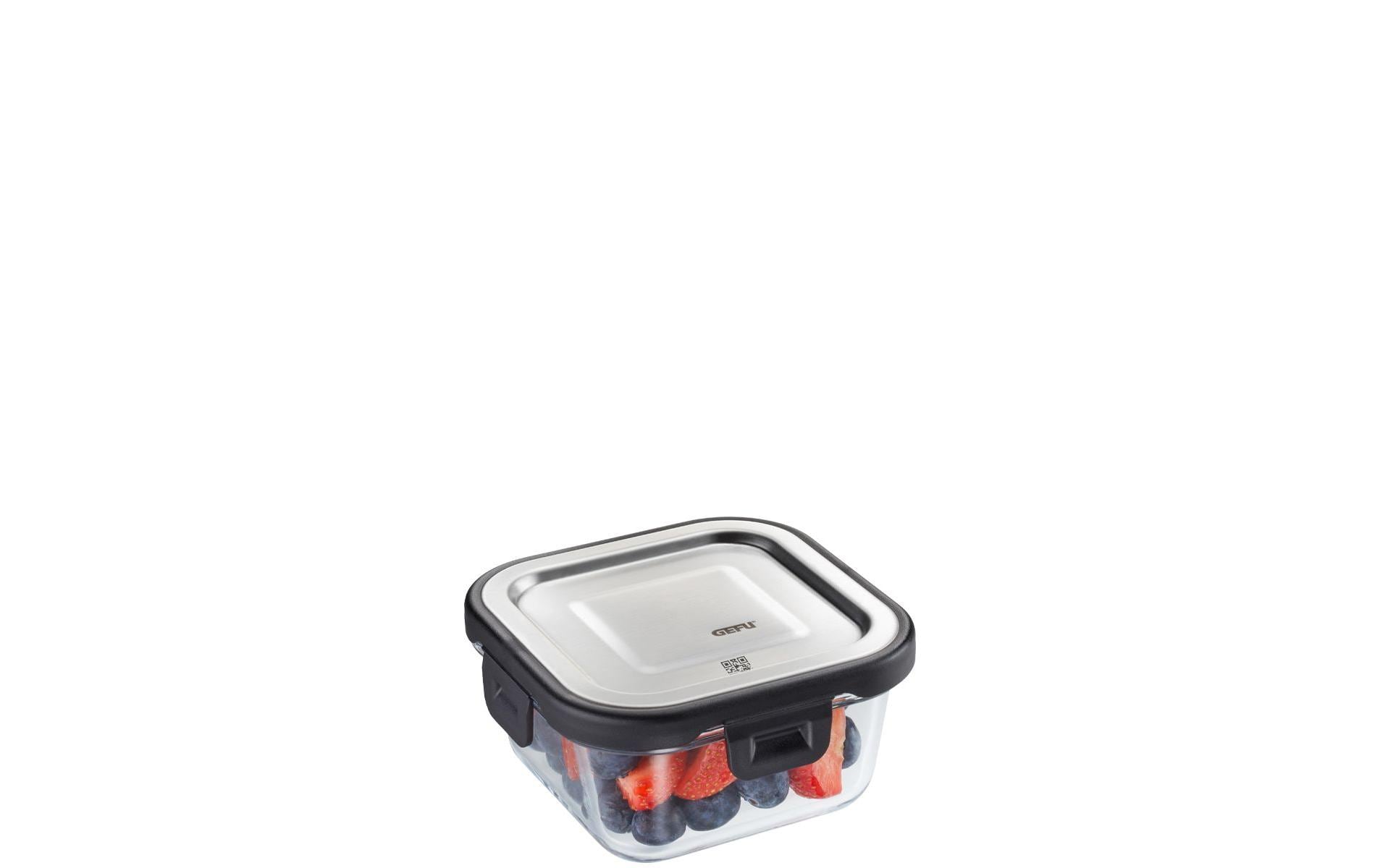 GEFU MILO – Vorratsdose 300 ml, 11,7 × 11,7 × 6 cm, Glas (Borosilikat), Transparent