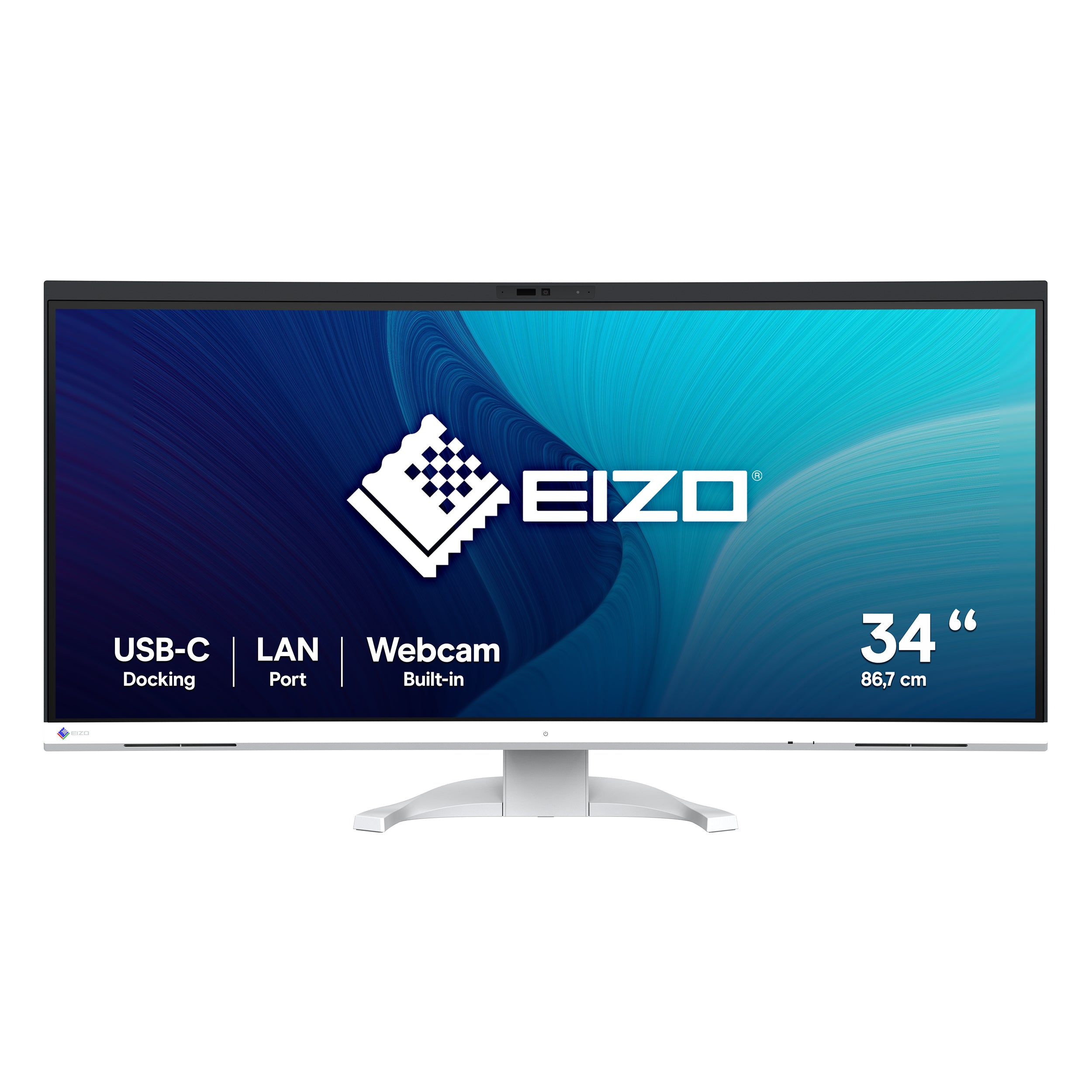 EIZO FlexScan EV3450XC – Monitor, 34,1" 3440 × 1440 (UWQHD), IPS, 60 Hz, 300 cd/m², VESA 100 × 100, Weiss