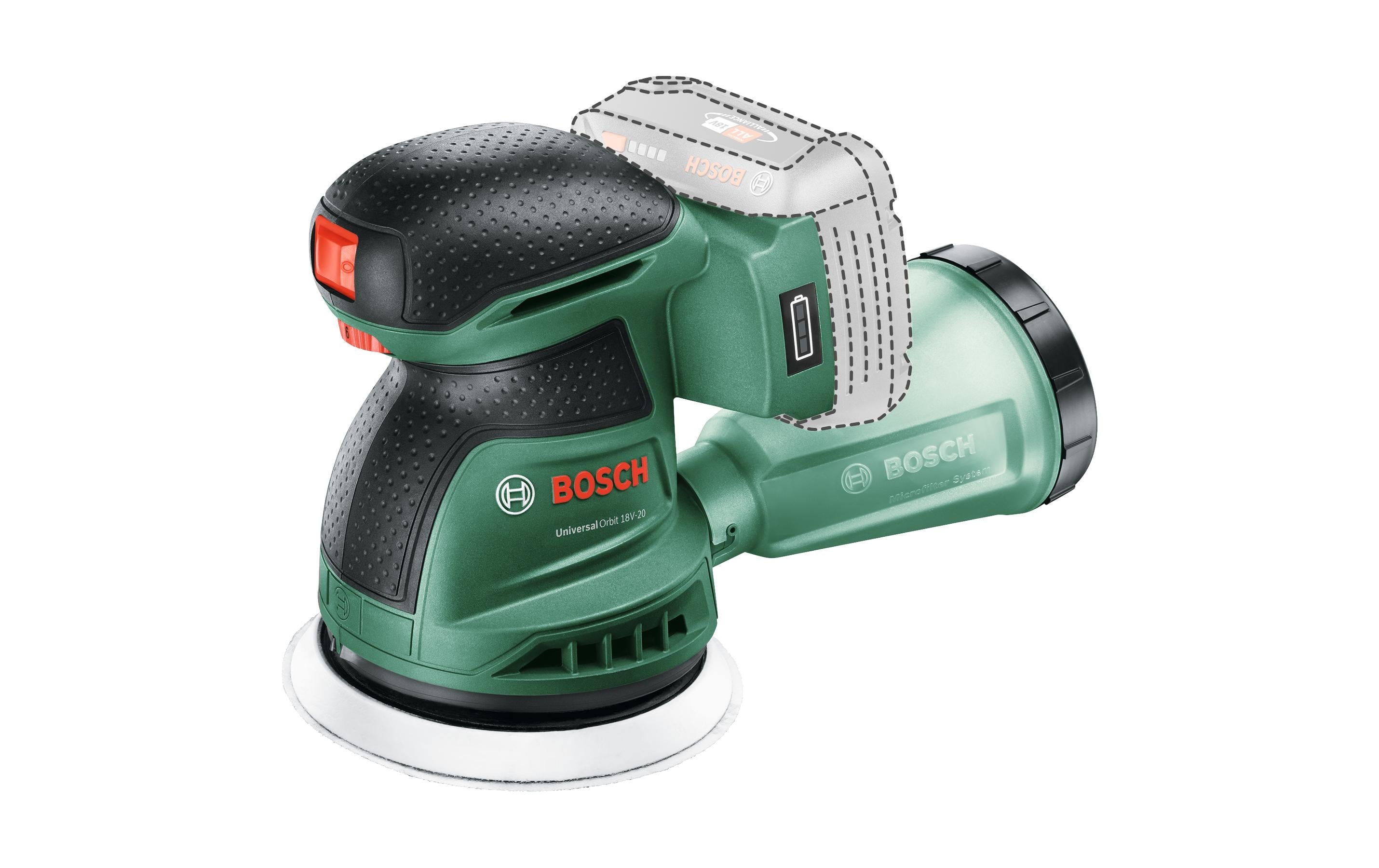 Bosch Exzenterschleifer UniversalOrbit 18V-20 – 18 V (POWER FOR ALL) – Solo