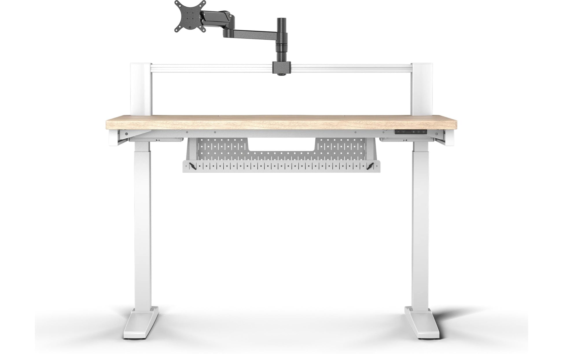 Corsair Platform:4 Elevate – Sitz-/Steh-Tisch, elektrisch, 120 × 76 cm, 120 kg, Walnuss/Weiss