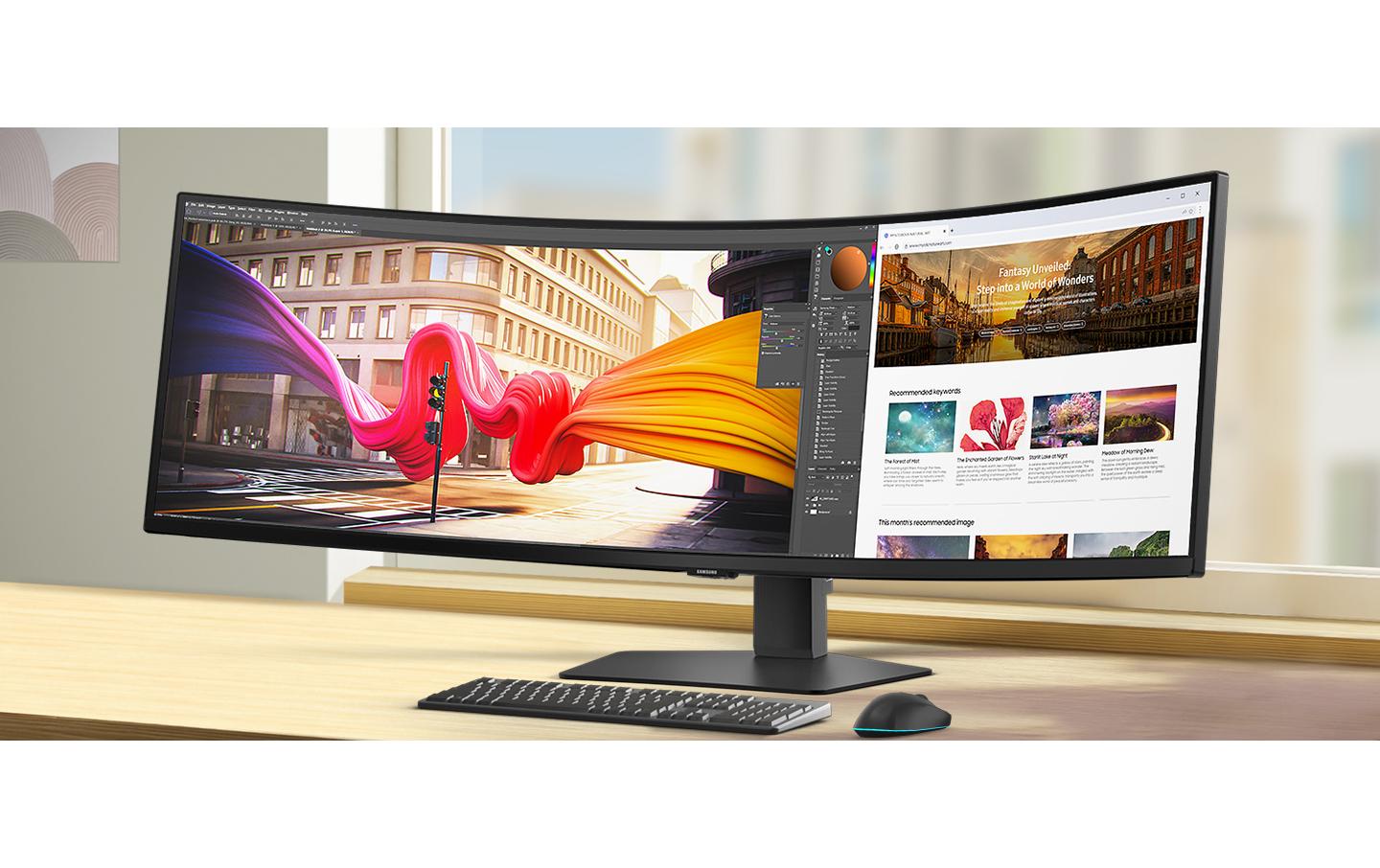 Samsung Monitor, 49", 5120 × 1440, 120 Hz, Gebogen, USB-C