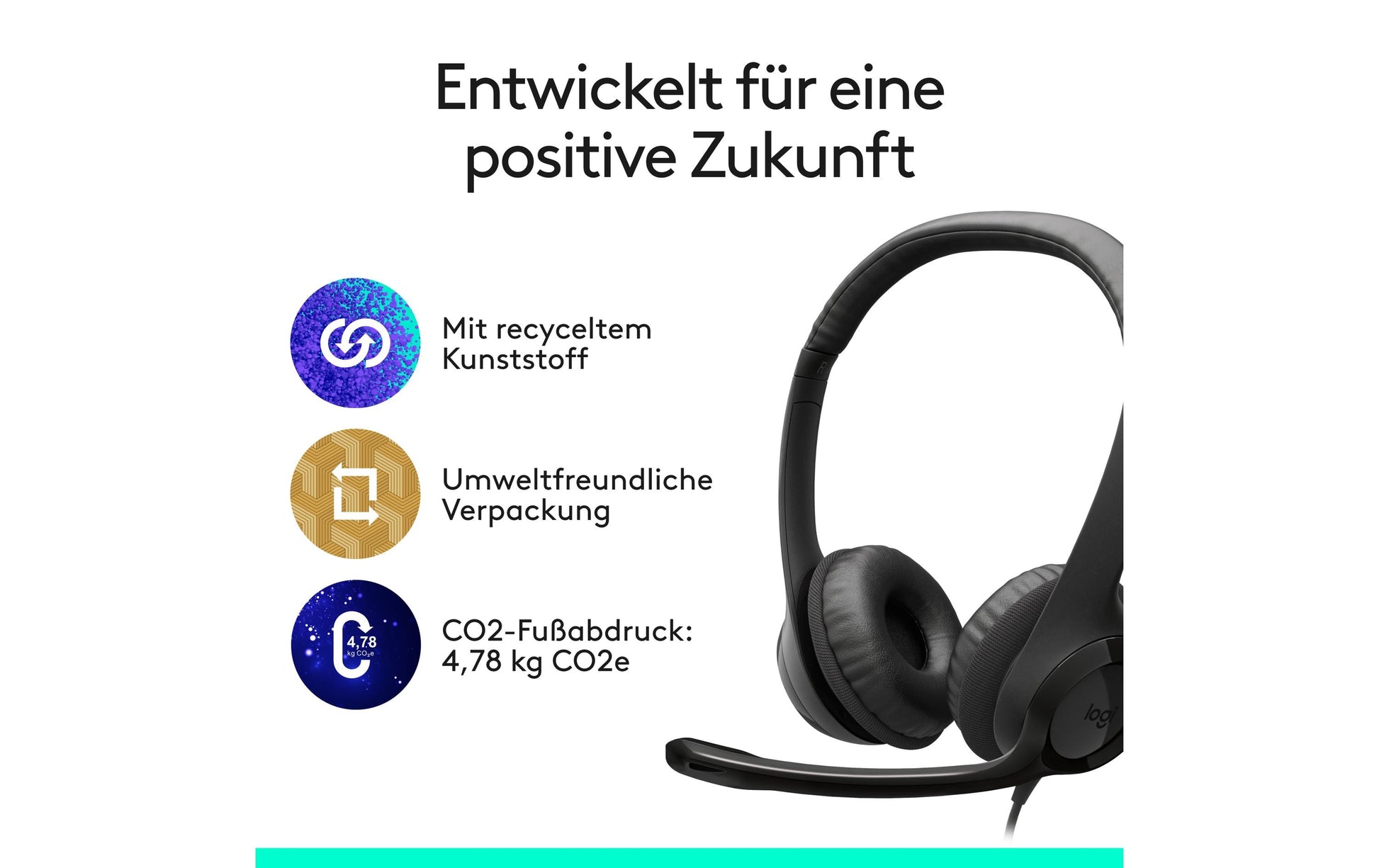 Logitech H390 – Duo Headset – USB-C – Schwarz
