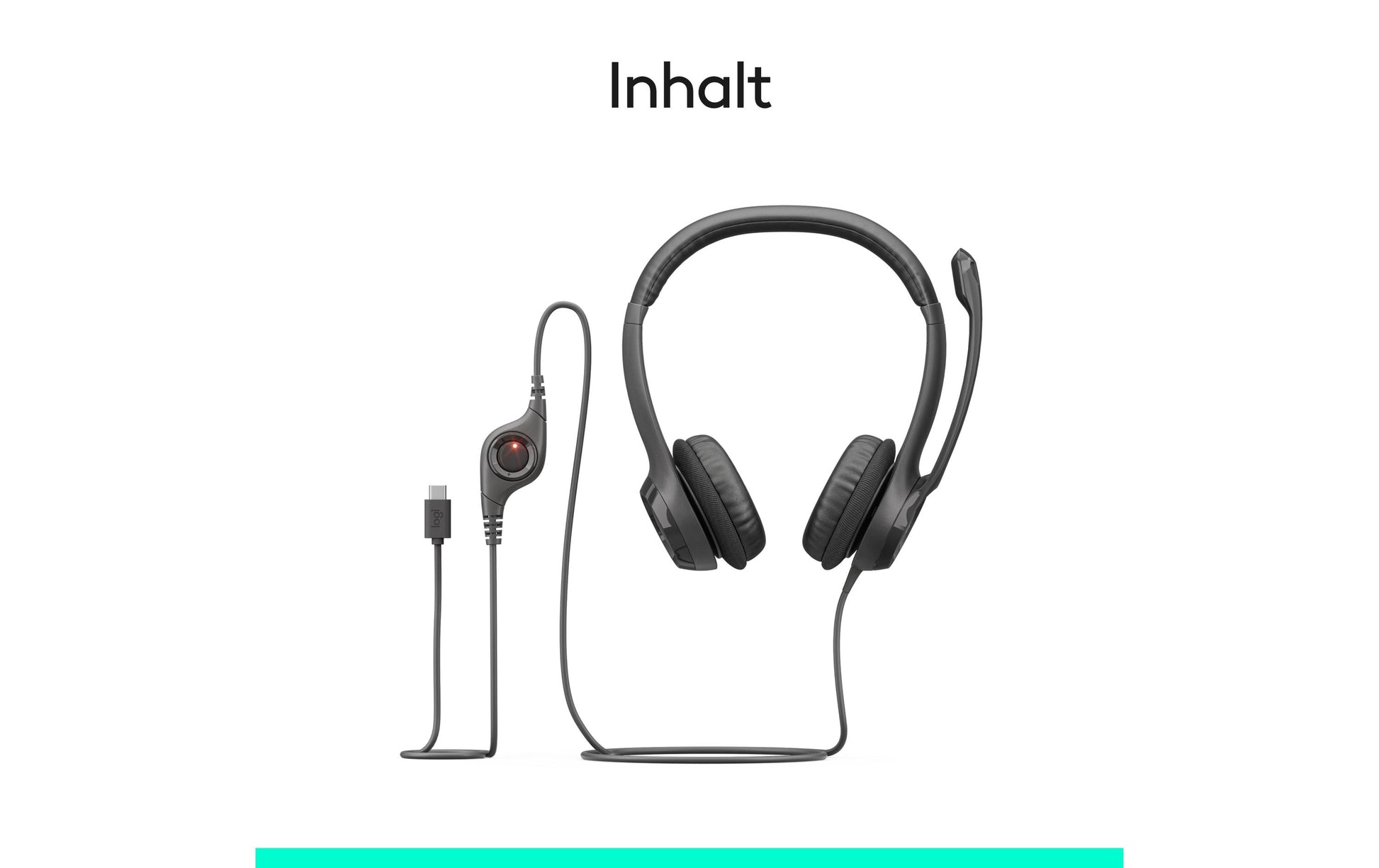 Logitech H390 – Duo Headset – USB-C – Schwarz