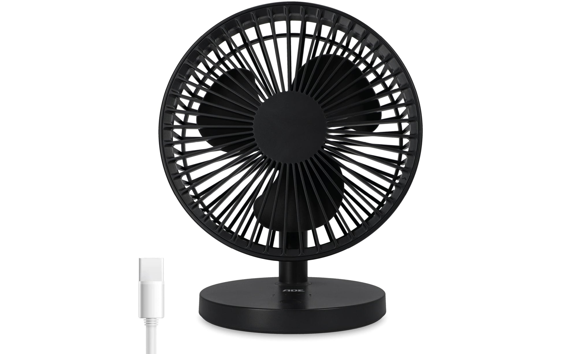 ADE USB-Tischventilator – 18 cm, 3 Stufen, 22 dB, Anthrazit