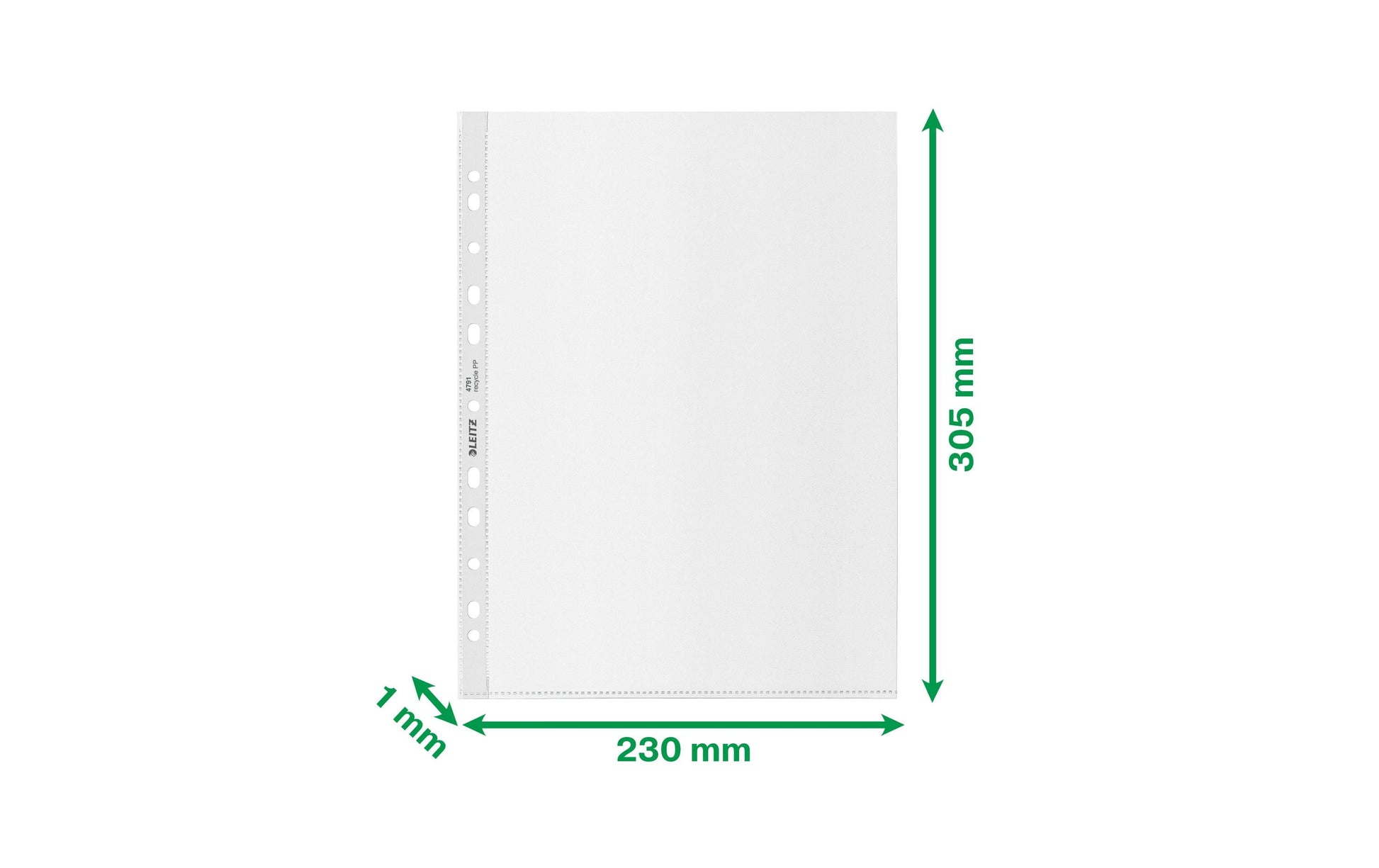 Leitz Sichtmappe A4 – 100 Hüllen, transparent, Kunststoff, 100 µm