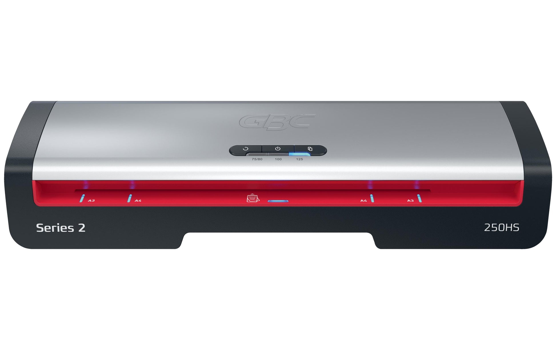 GBC 250HS Laminiergerät A3 – 2-Rollen, 75–125 µm, Aufheizzeit 1 Min., 500 mm/min, Silber