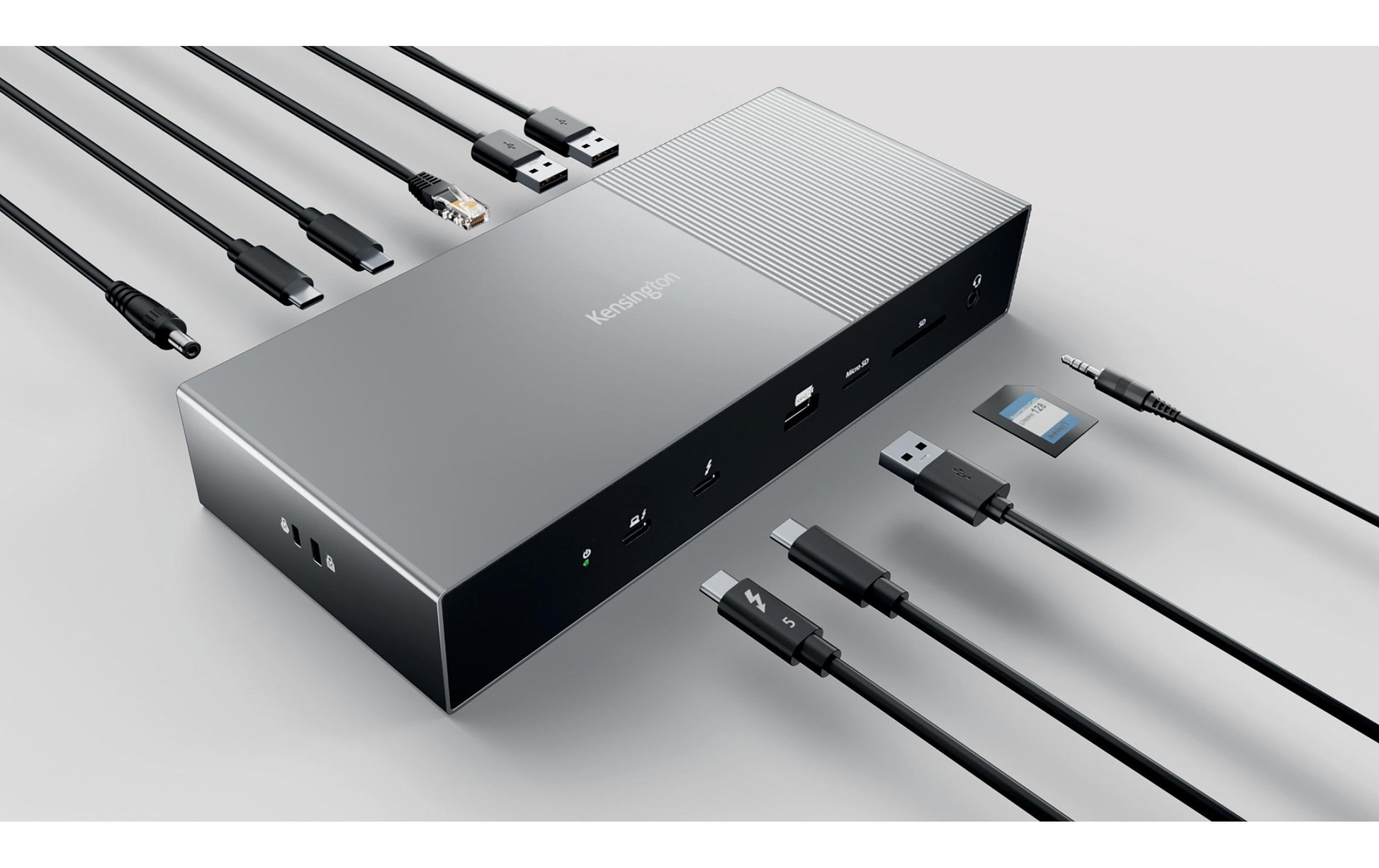 Kensington SD5000T5 EQ Dockingstation – Thunderbolt 5, 3× USB-A, 140 W PD, 2.5GbE, für Windows/Mac
