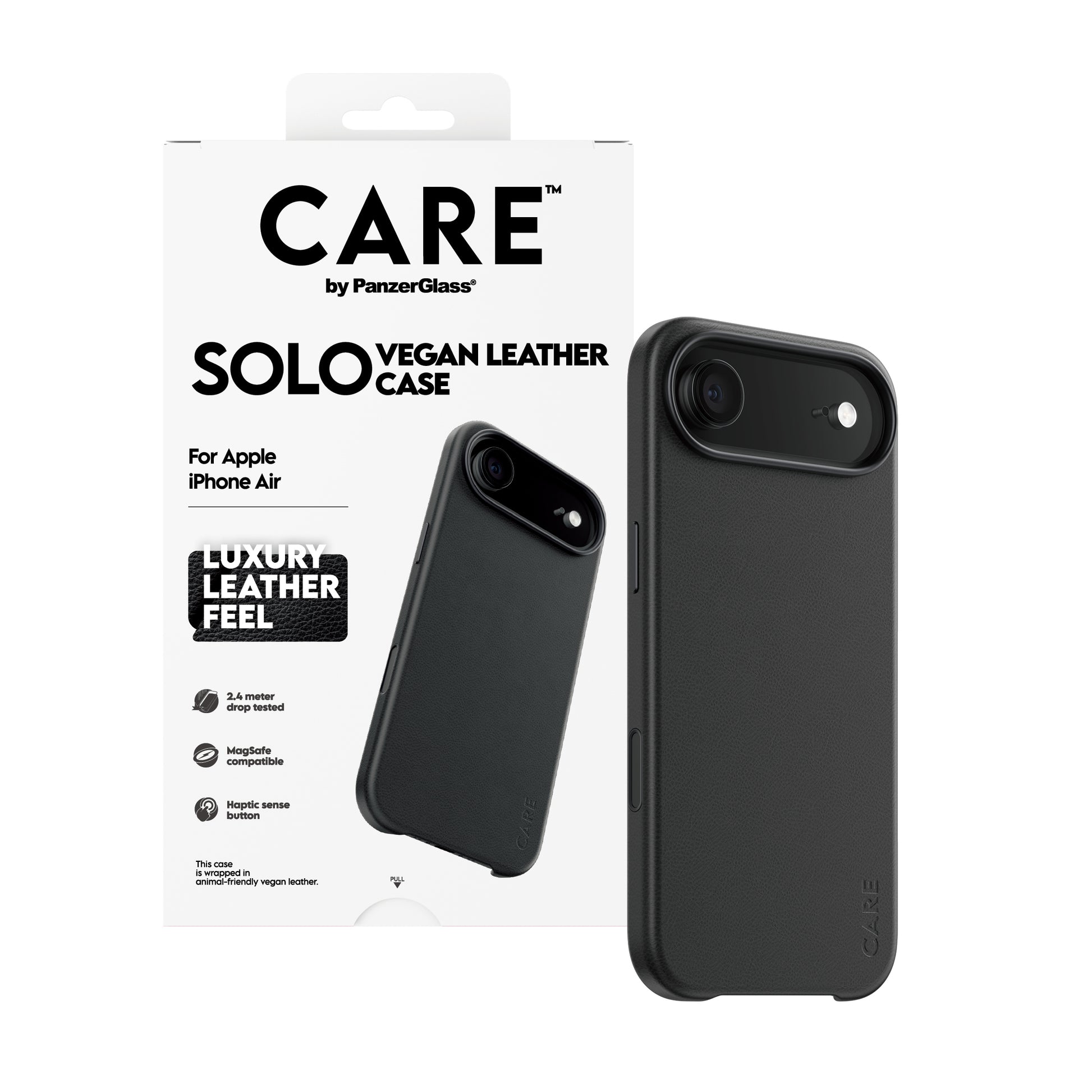 PanzerGlass CARE Solo Backcover – für Apple iPhone Air, PC, Schwarz