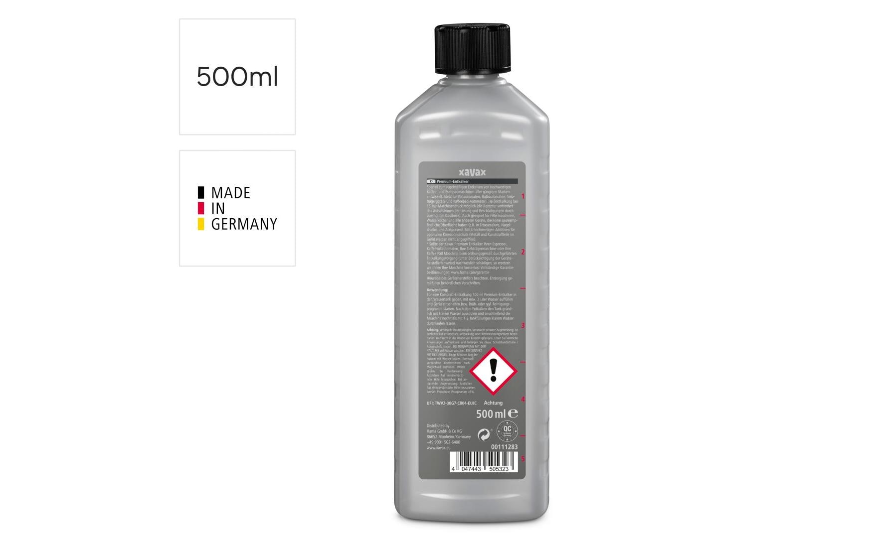 Xavax Entkalkungsmittel Flüssigentkalker für Kaffeemaschinen – 500 ml