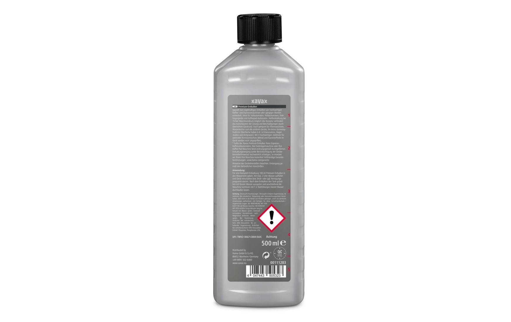 Xavax Entkalkungsmittel Flüssigentkalker für Kaffeemaschinen – 500 ml