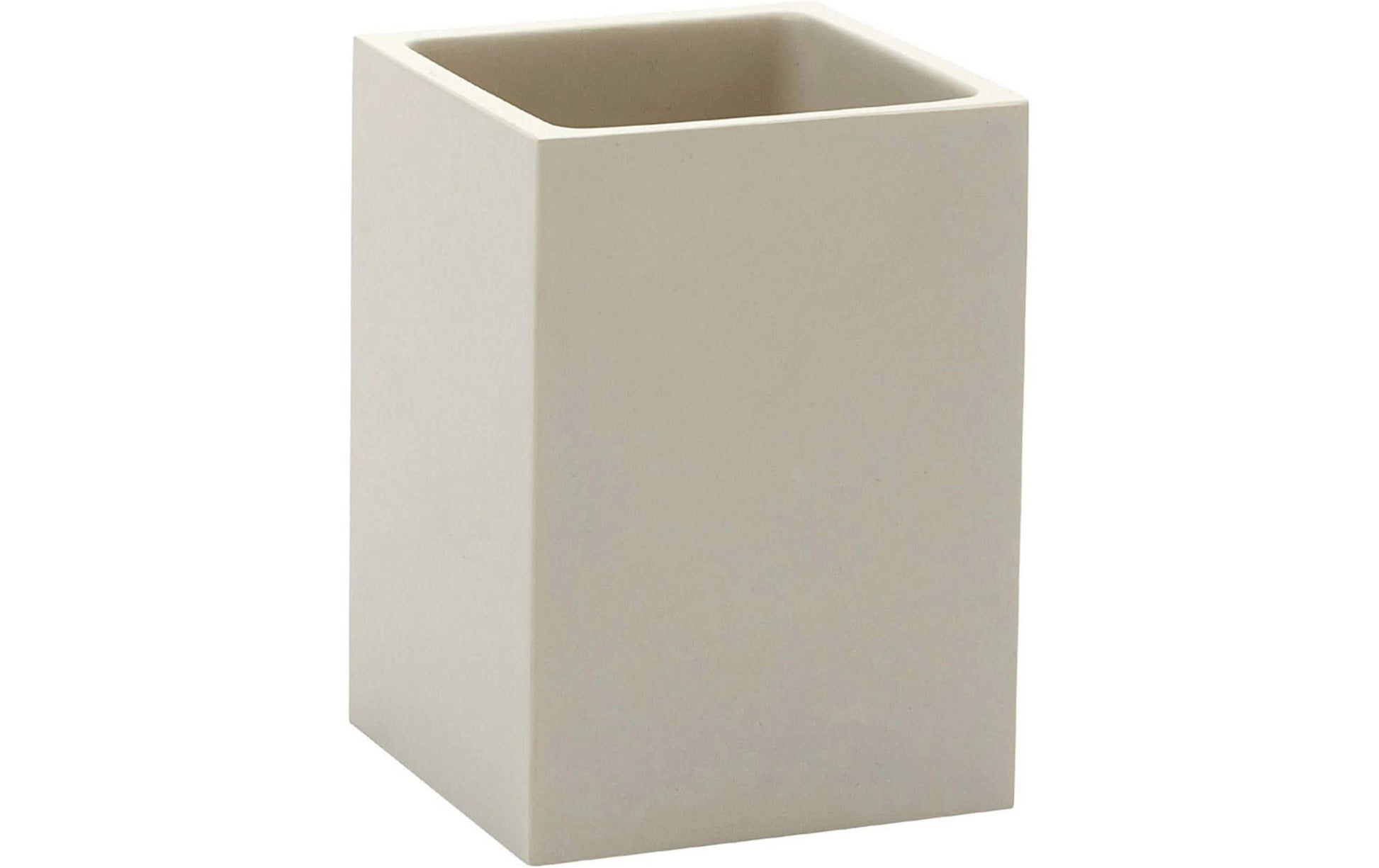 Aquanova Zahnputzbecher Moon – 7,5×7,5×10,3 cm, Polyresin, Beige