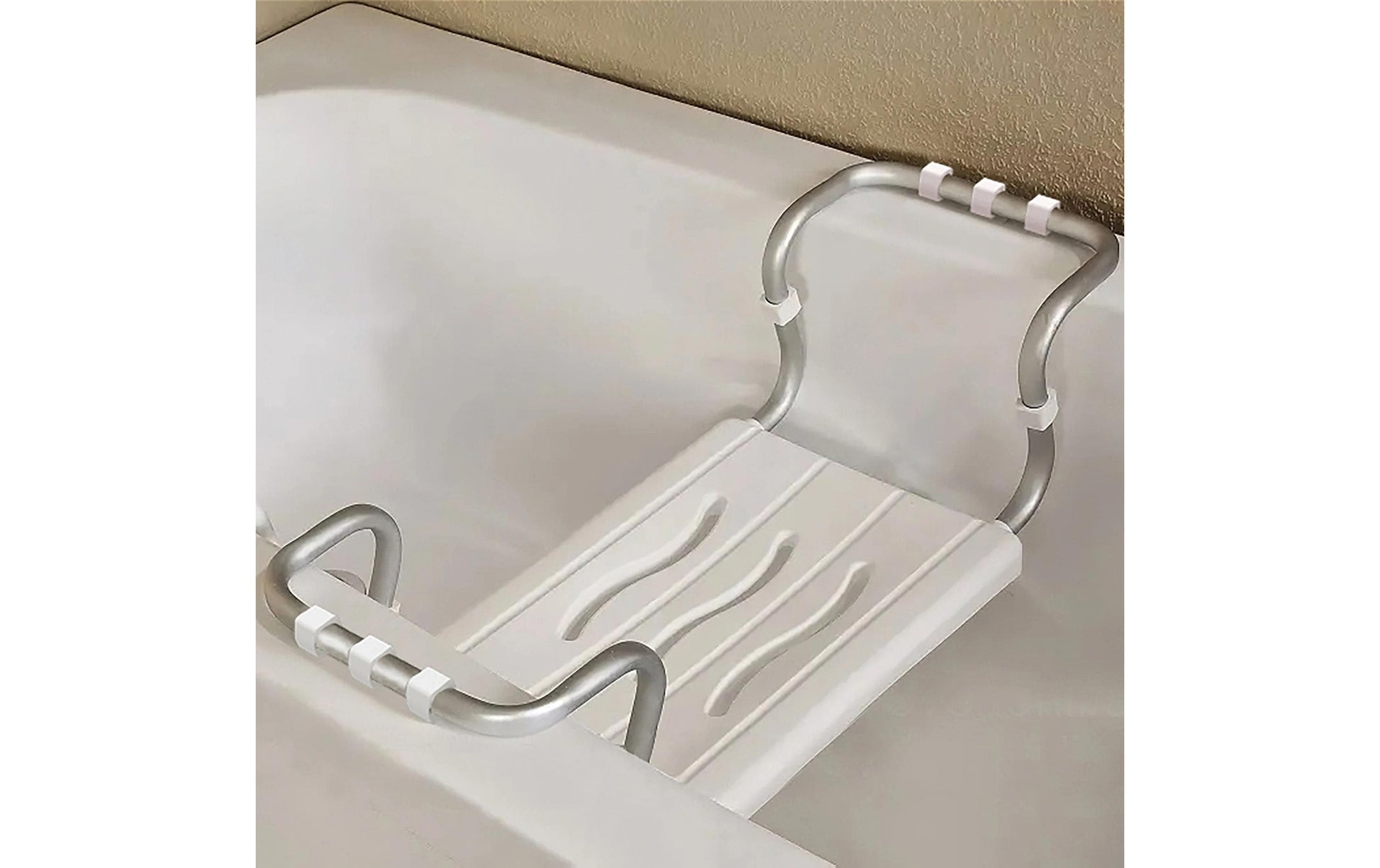 MSV Badewannensitz – 70×18,7×26,1 cm, Aluminium/Polypropylen, 120 kg, Weiss